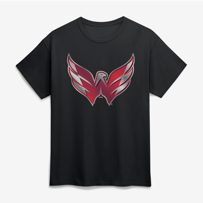 Washington Capitals Big & Tall Metallic Mascot T-Shirt - Black