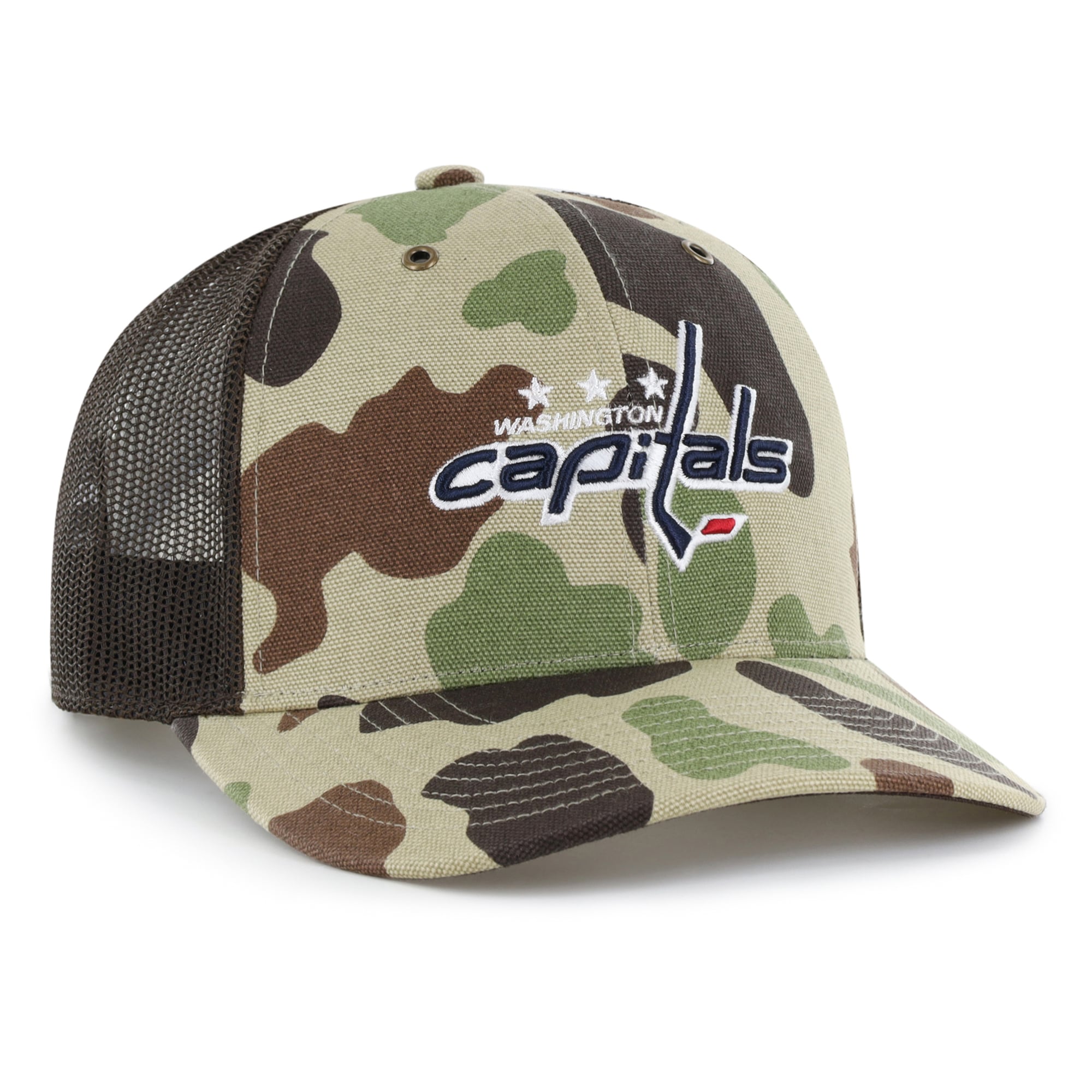 Casquette trucker ajustable Carhartt x '47 Duck Camo Washington Capitals pour homme