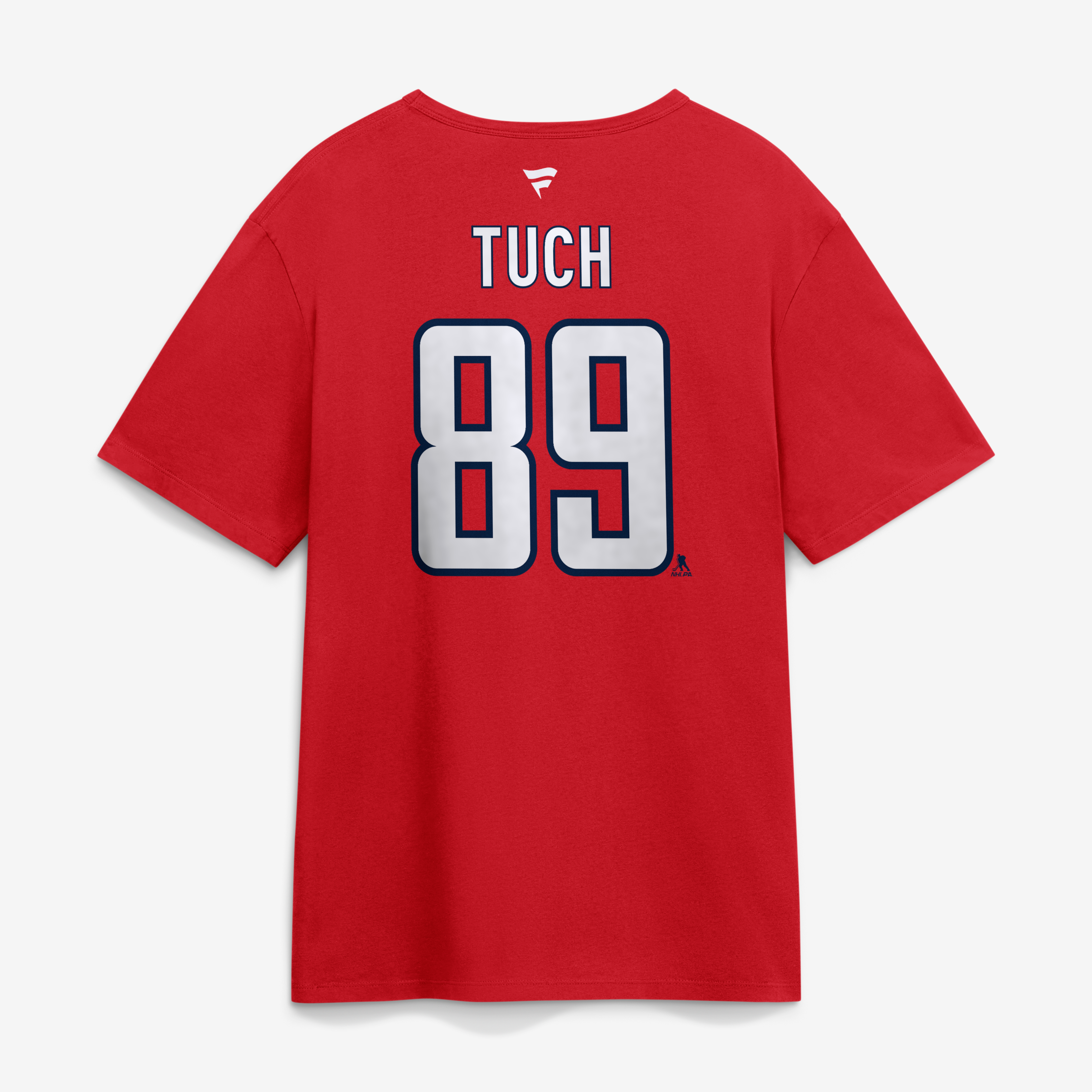 Men's Fanatics Alex Tuch Red Washington Capitals Authentic Stack Name & Number T-Shirt