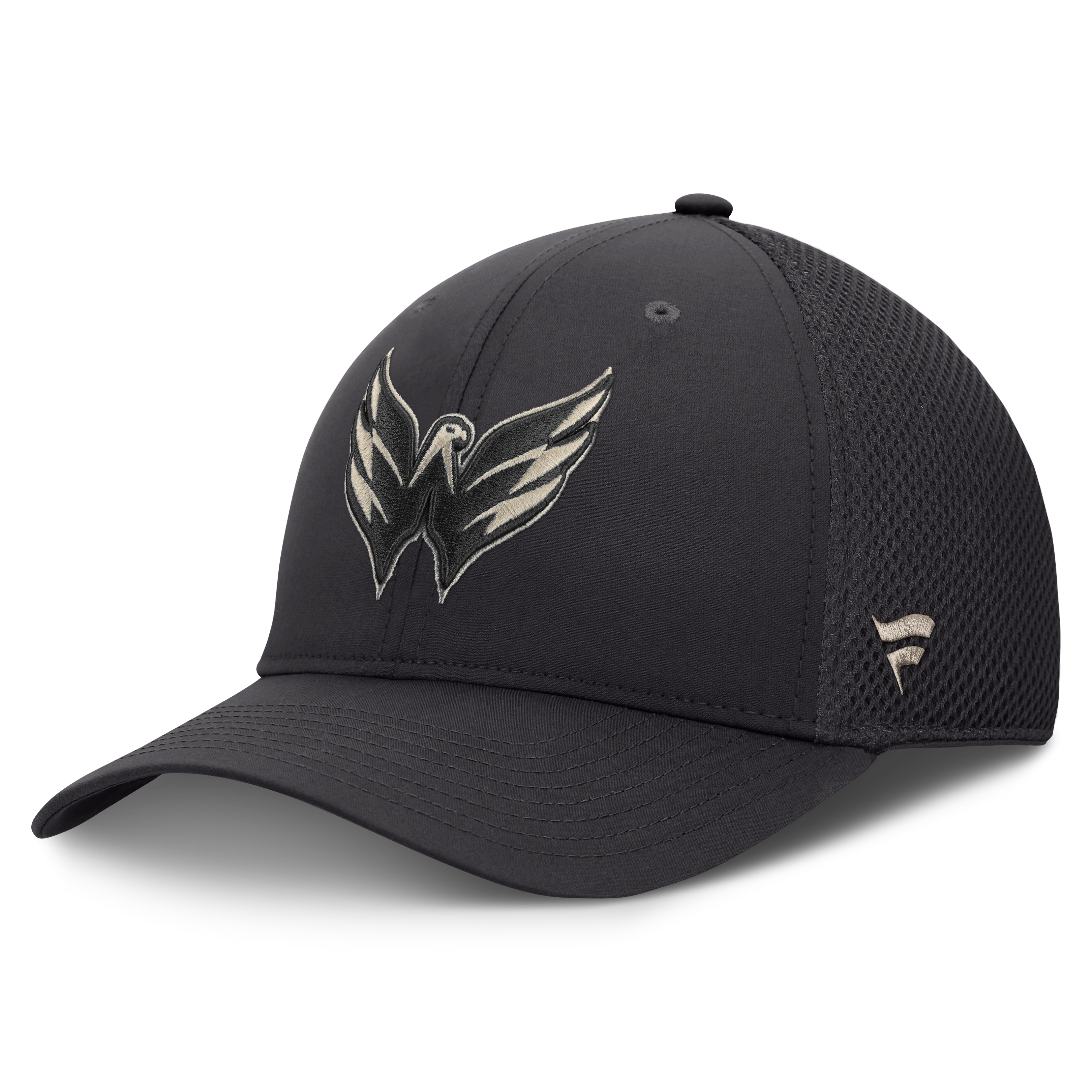 Casquette extensible à dos en maille anthracite Washington Capitals pour homme (Fanatics)
