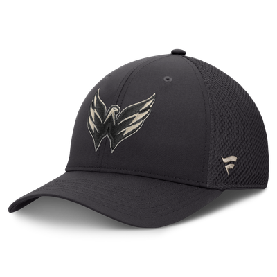 Men's Washington Capitals Fanatics Charcoal Road Meshback Stretch Hat