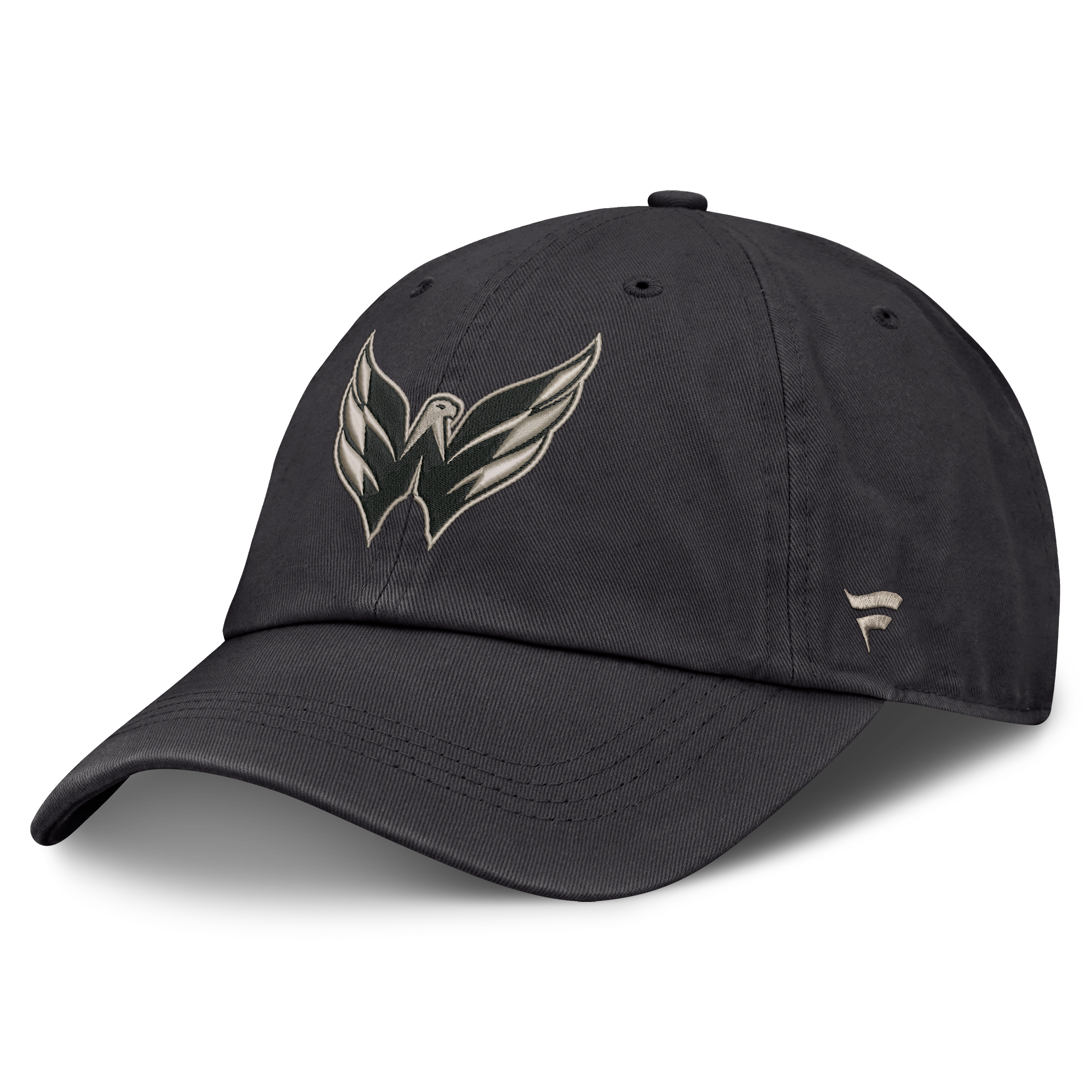 Casquette ajustable Fanatics Charcoal Washington Capitals Road Phantom Washed pour homme