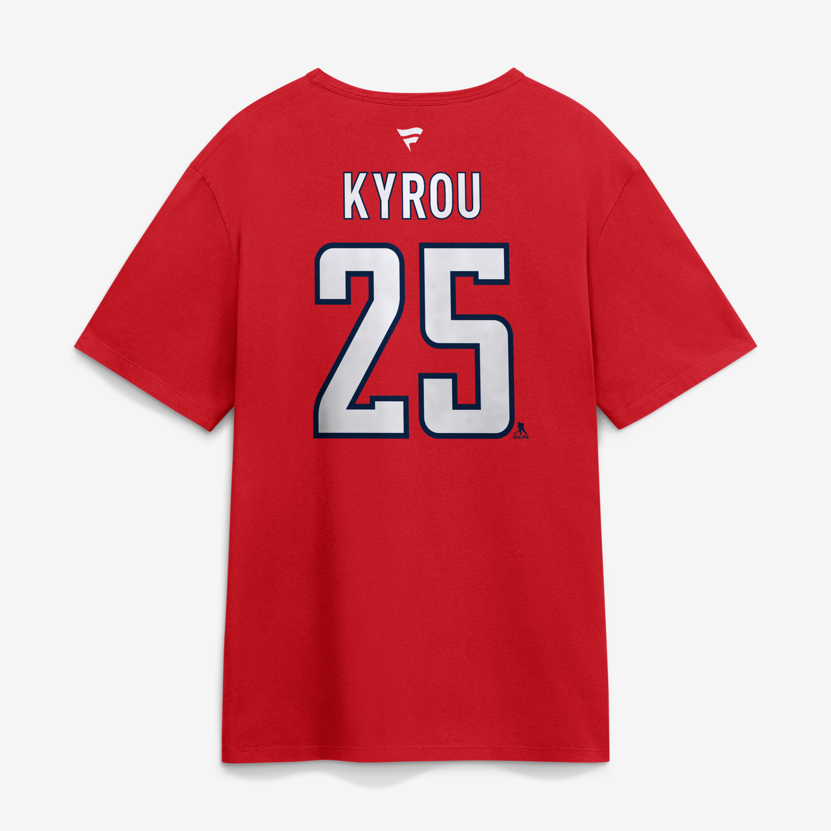 Men's Fanatics Jordan Kyrou Red Washington Capitals Authentic Stack Name & Number T-Shirt
