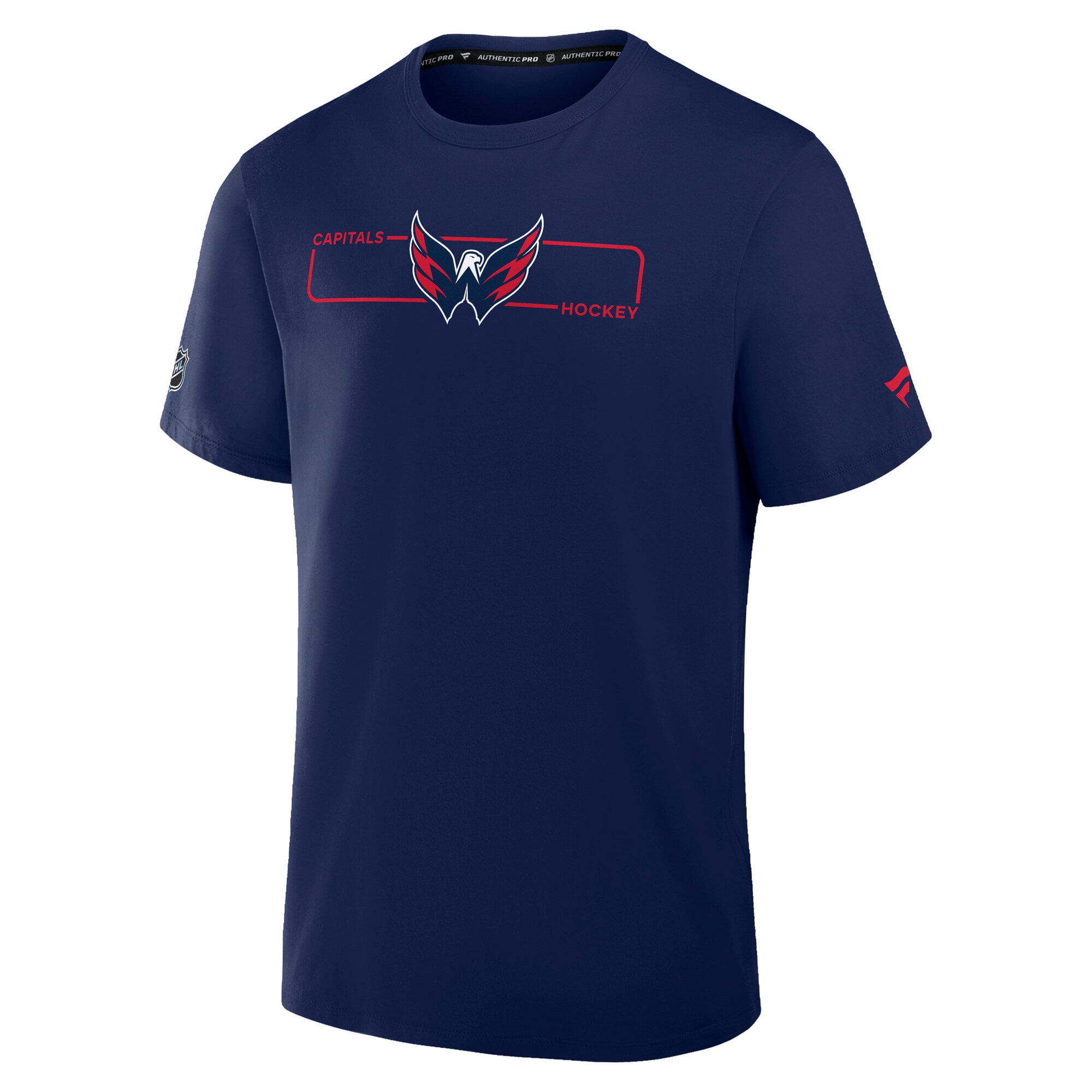 Men's Fanatics Navy Washington Capitals Authentic Pro Primary Logo T-Shirt