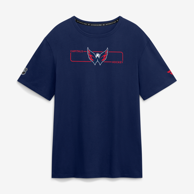 T-shirt authentique Pro logo principal Washington Capitals Fanatics bleu marine pour homme