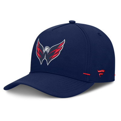 Casquette ajustable Washington Capitals Fanatics bleu marine authentique Pro Rink Bar Tacks A-Frame pour homme