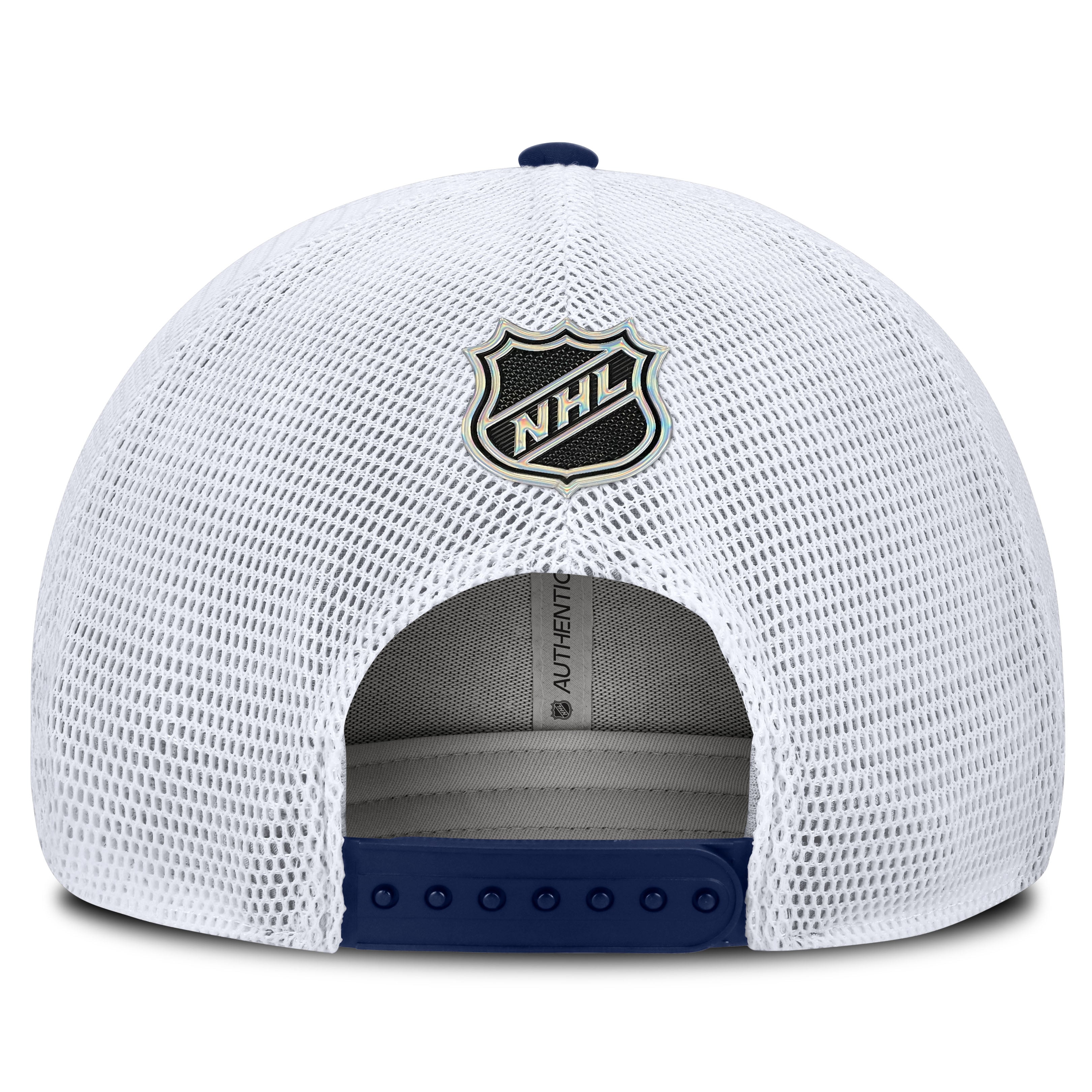 Casquette trucker authentique Washington Capitals bleu marine Fanatics pour homme avec logo encadré