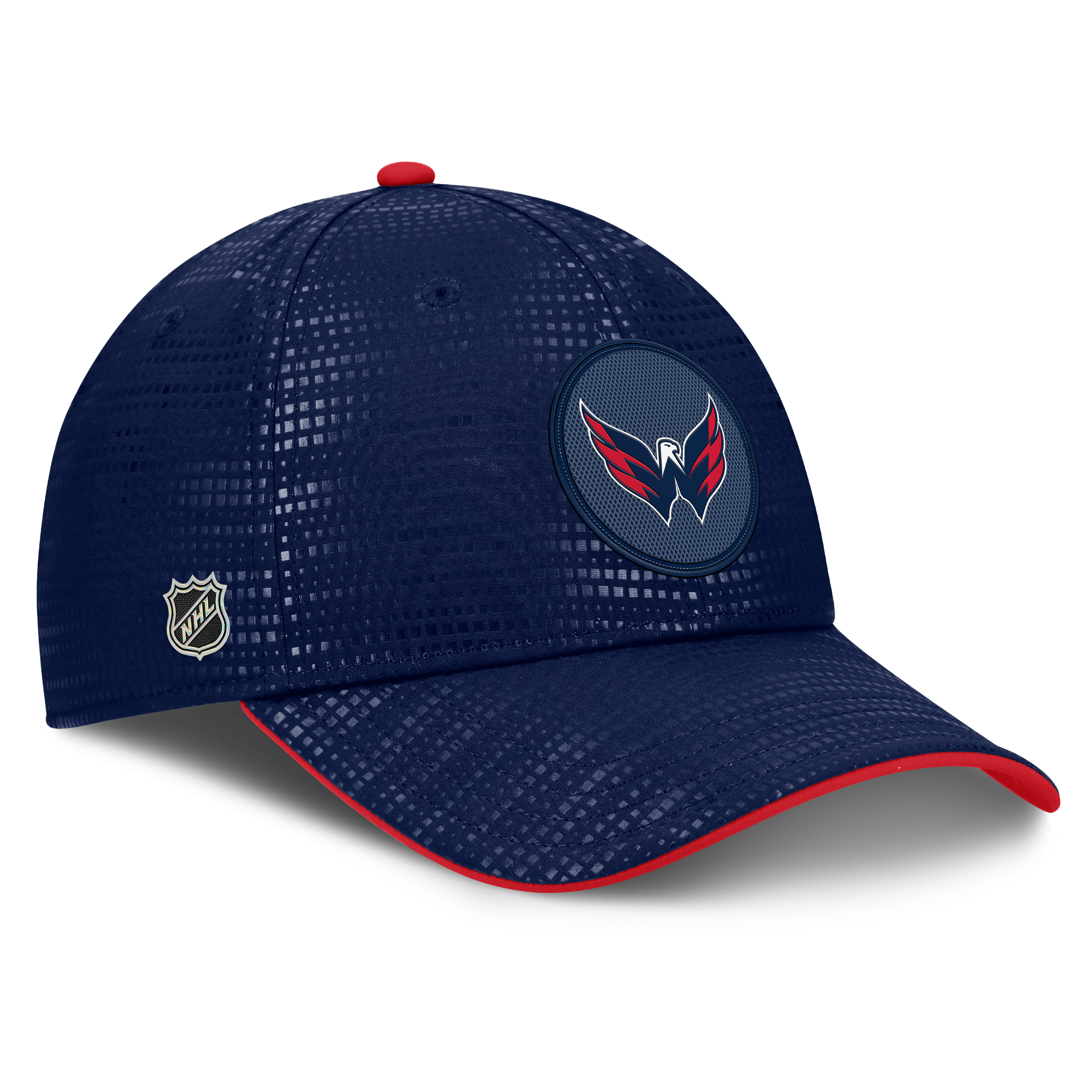 Men's Fanatics Navy Washington Capitals Authentic Pro Rink Debossed Stretch Fit Hat
