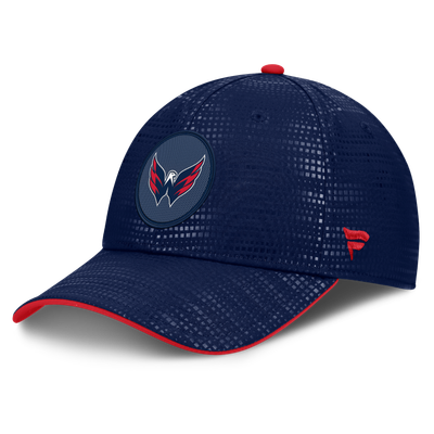 Casquette authentique Washington Capitals Fanatics bleu marine Pro Rink à coupe extensible et gaufrée