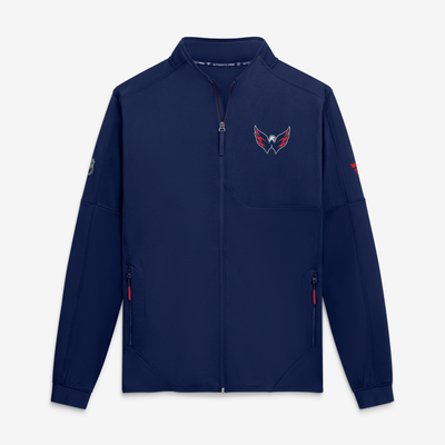 Veste polaire zippée intégrale authentique Washington Capitals Fanatics bleu marine