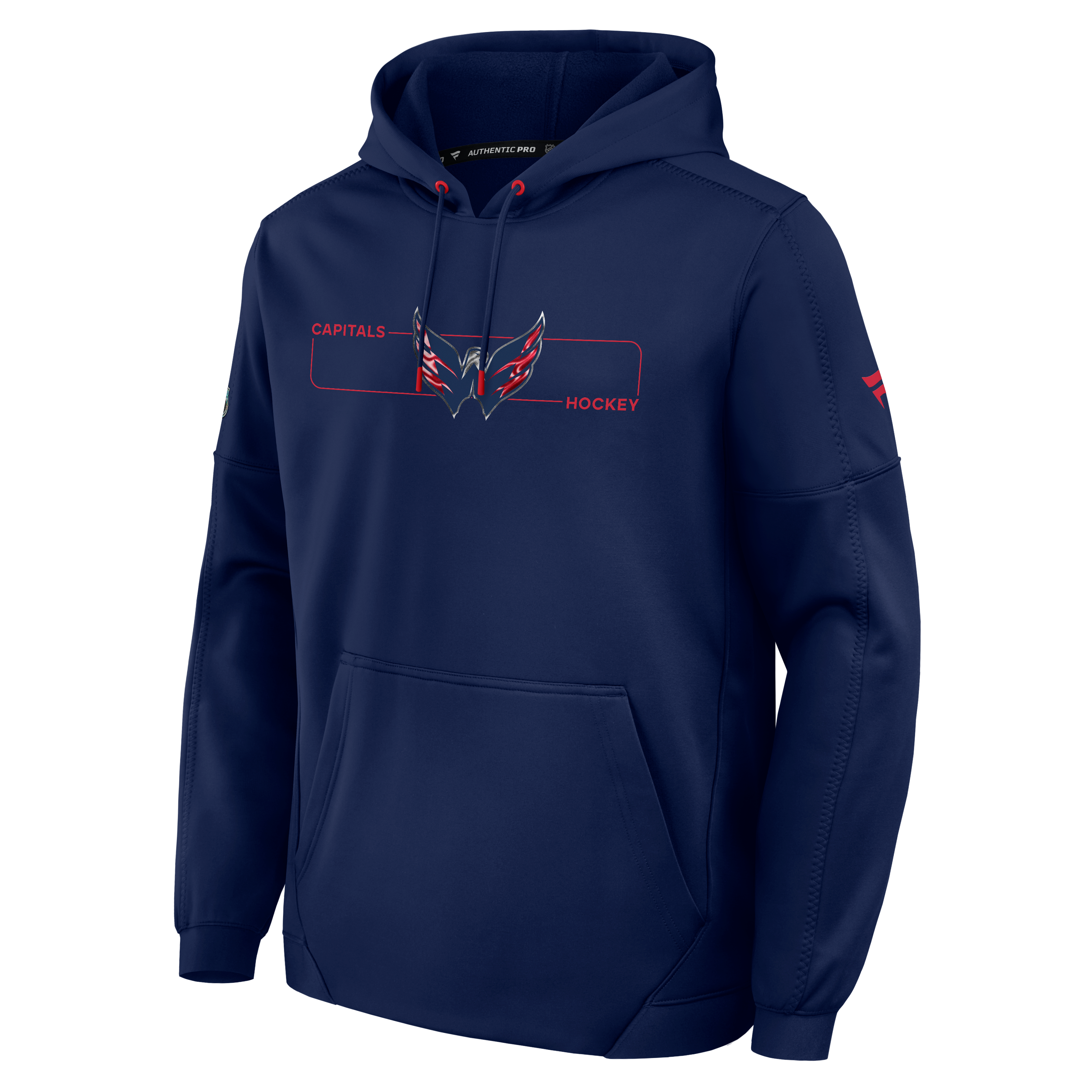 Sweat à capuche polaire authentique Pro Rink Fanatics Navy Washington Capitals pour homme