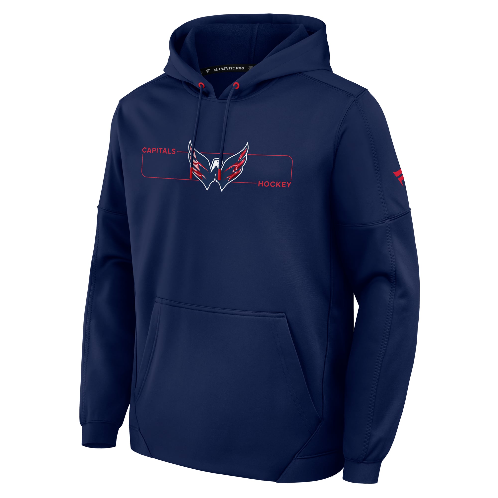 Men's Fanatics Navy Washington Capitals Authentic Pro Rink Fleece Pullover Hoodie