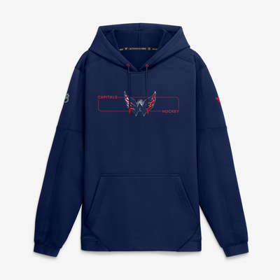 Washington Capitals Fanatics Authentic Pro Rink Fleece Pullover Hoodie - Navy