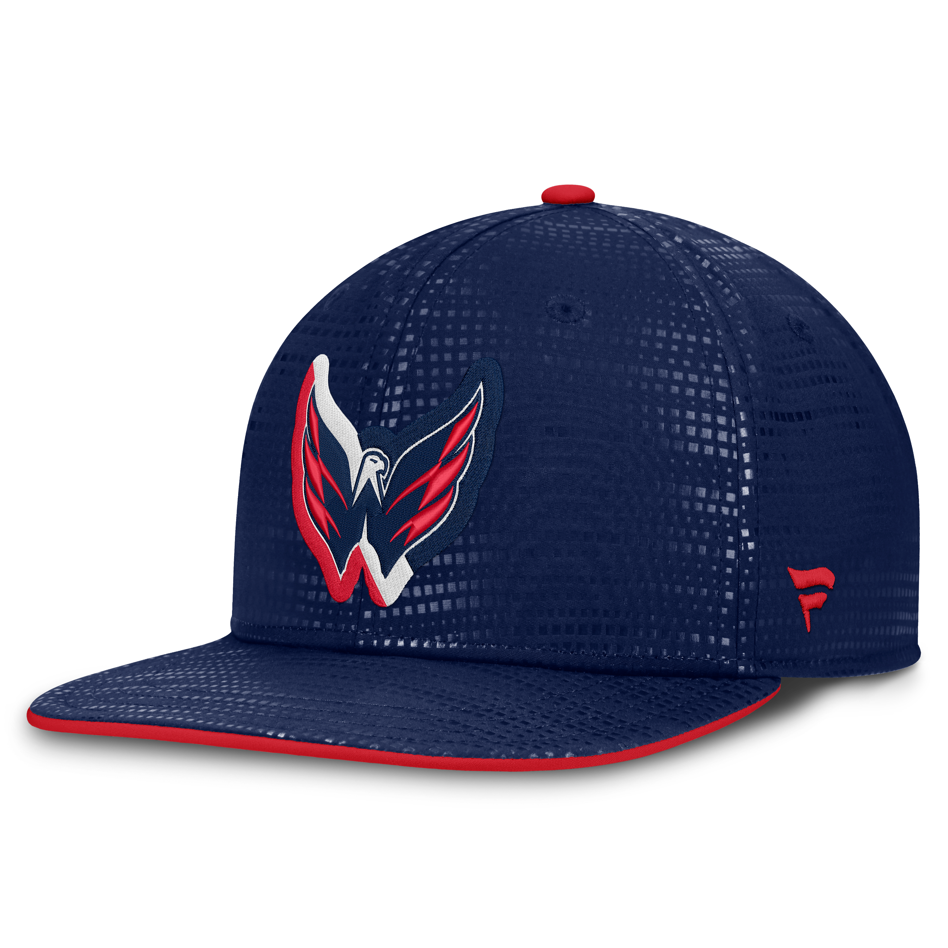 Casquette à visière carrée authentique Washington Capitals bleu marine Fanatics pour homme