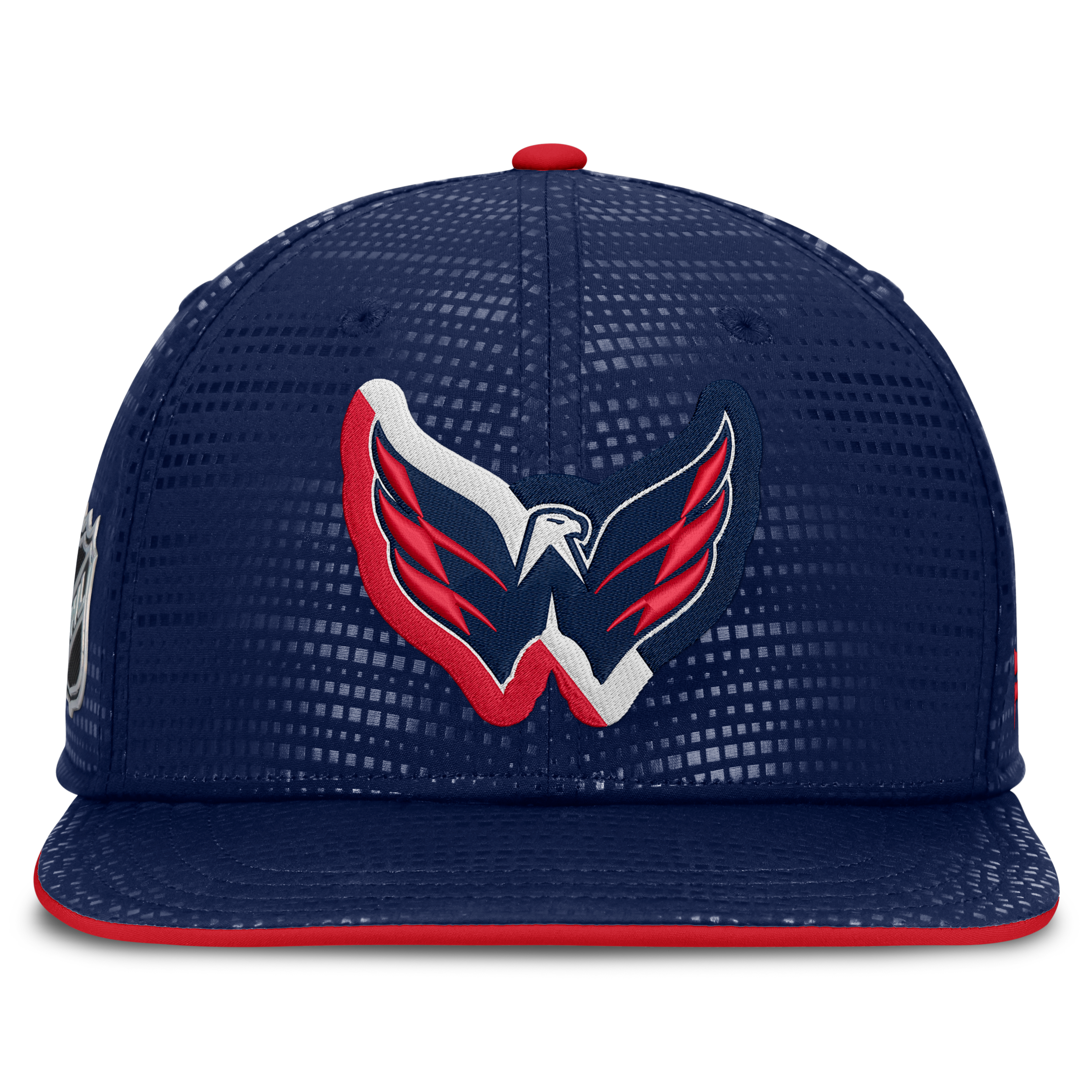 Casquette à visière carrée authentique Washington Capitals bleu marine Fanatics pour homme