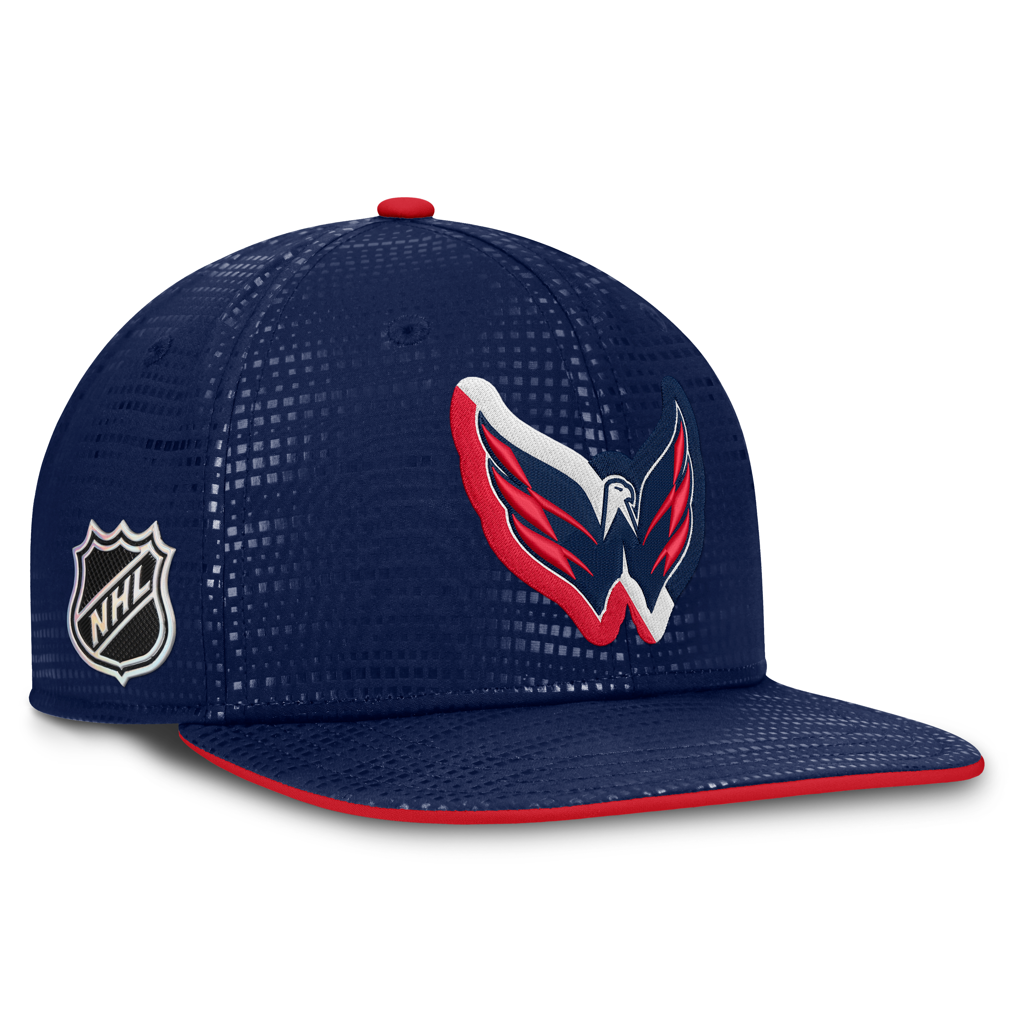 Casquette à visière carrée authentique Washington Capitals bleu marine Fanatics pour homme
