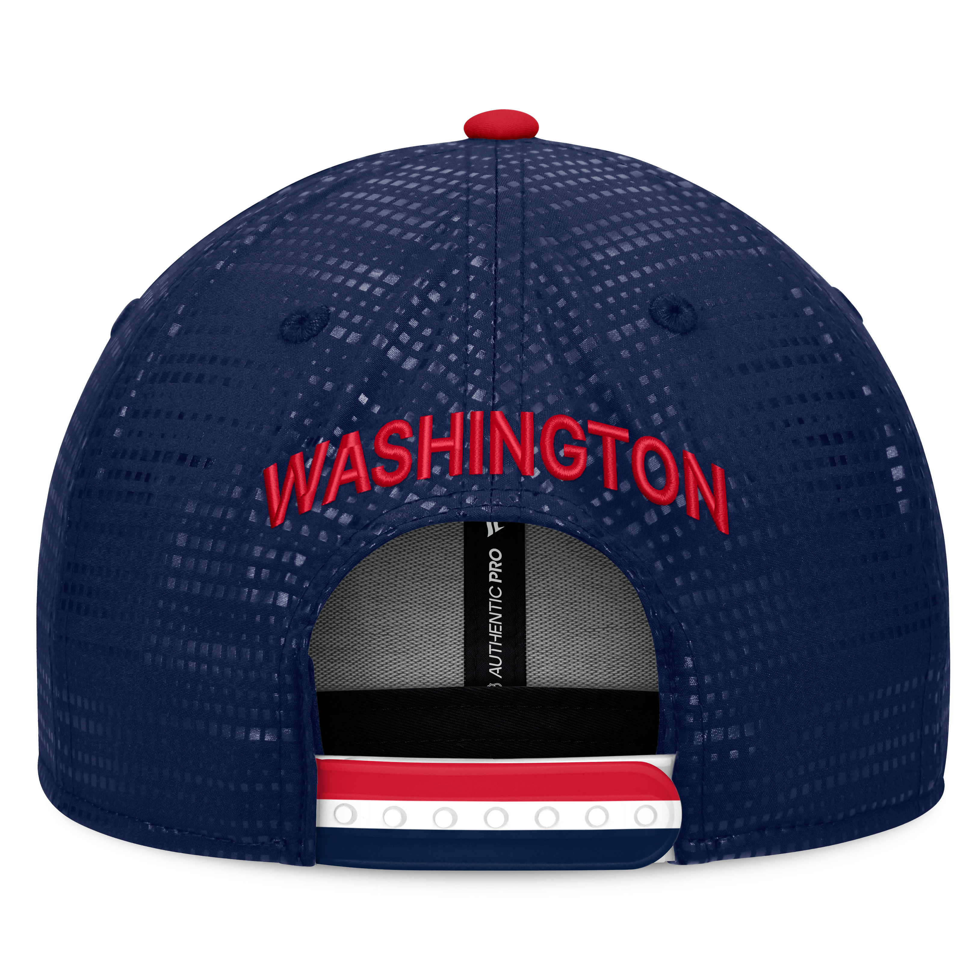 Casquette à visière carrée authentique Washington Capitals bleu marine Fanatics pour homme