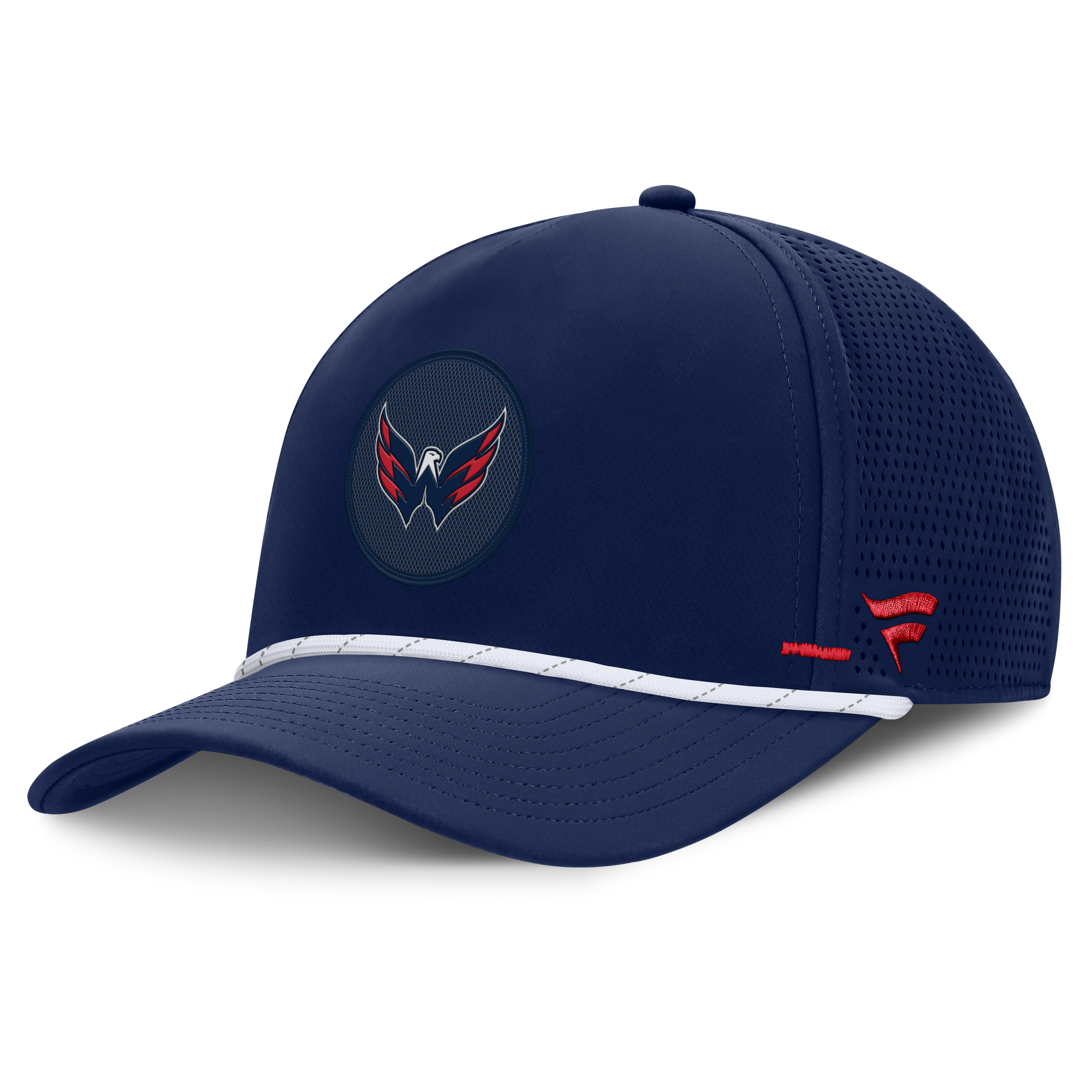 Casquette Fanatics bleu marine Washington Capitals Authentic Pro Rink à monture en A et à réglage ajustable