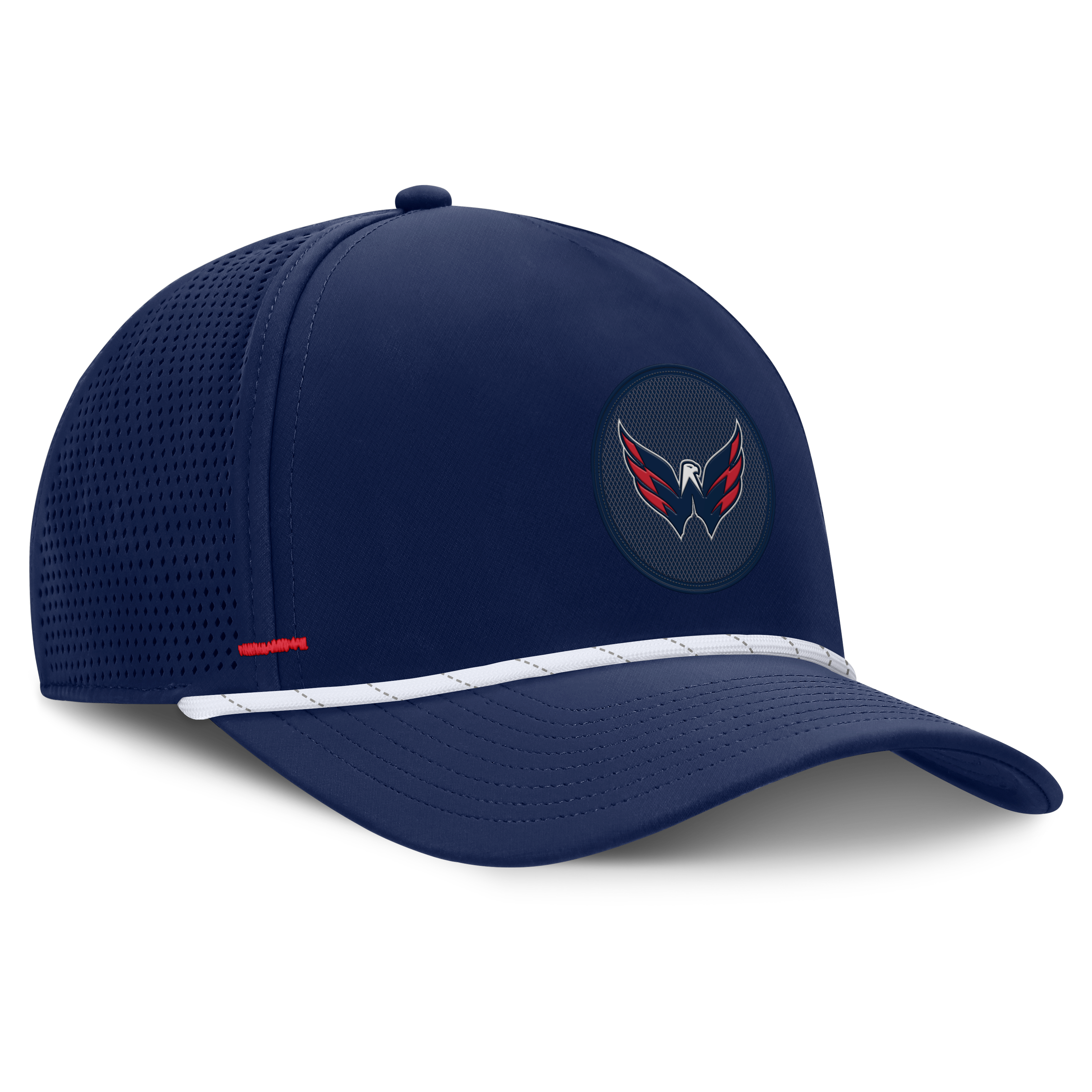 Casquette Fanatics bleu marine Washington Capitals Authentic Pro Rink à monture en A et à réglage ajustable