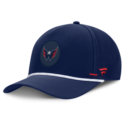 Casquette Washington Capitals Fanatics bleu marine authentique Pro Rink ventilée à monture en A ajustable