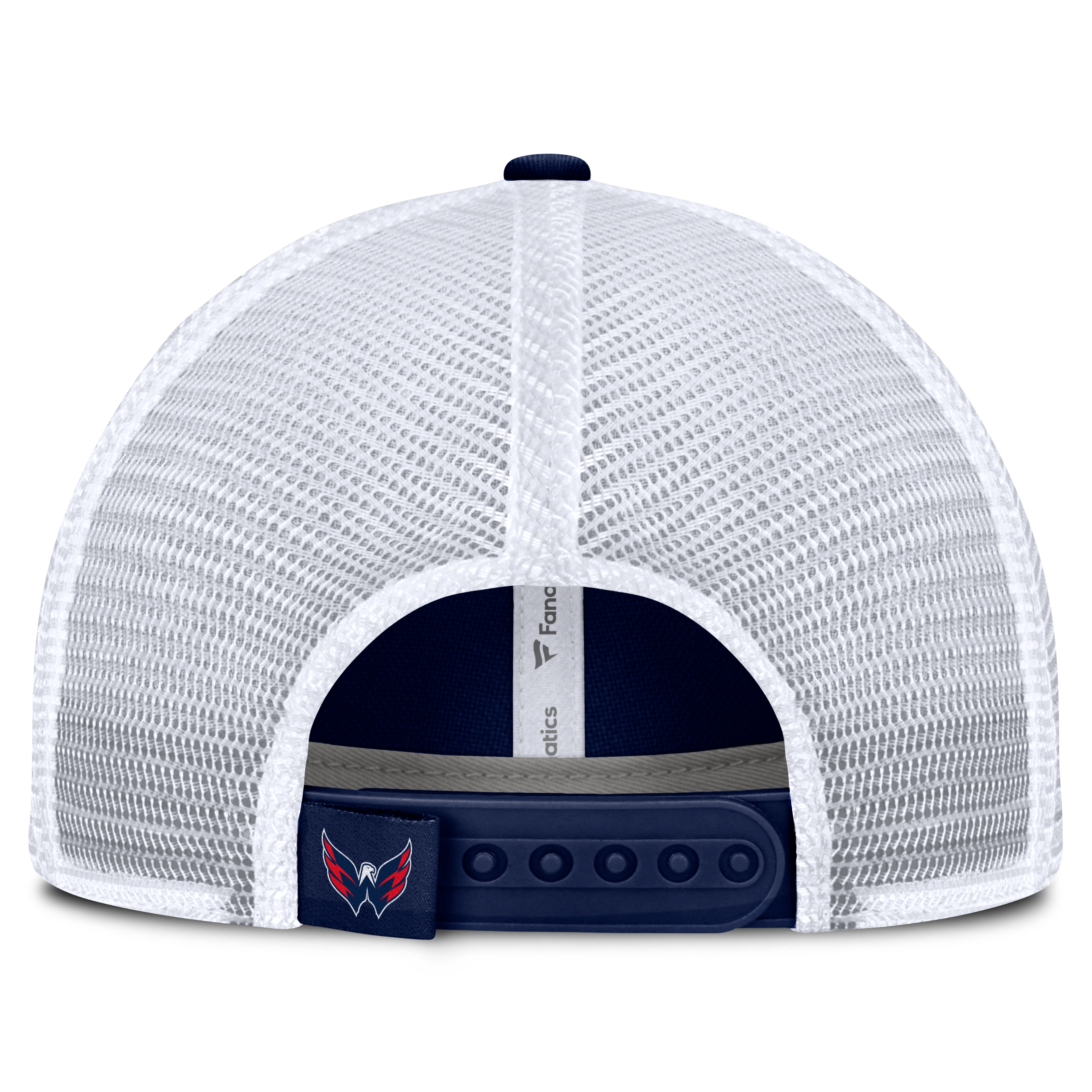 Casquette trucker ajustable Fanatics bleu marine Washington Capitals Fundamental Underline pour homme