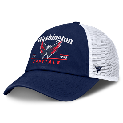 Casquette trucker ajustable Washington Capitals Fanatics Navy Fundamental Underline pour homme