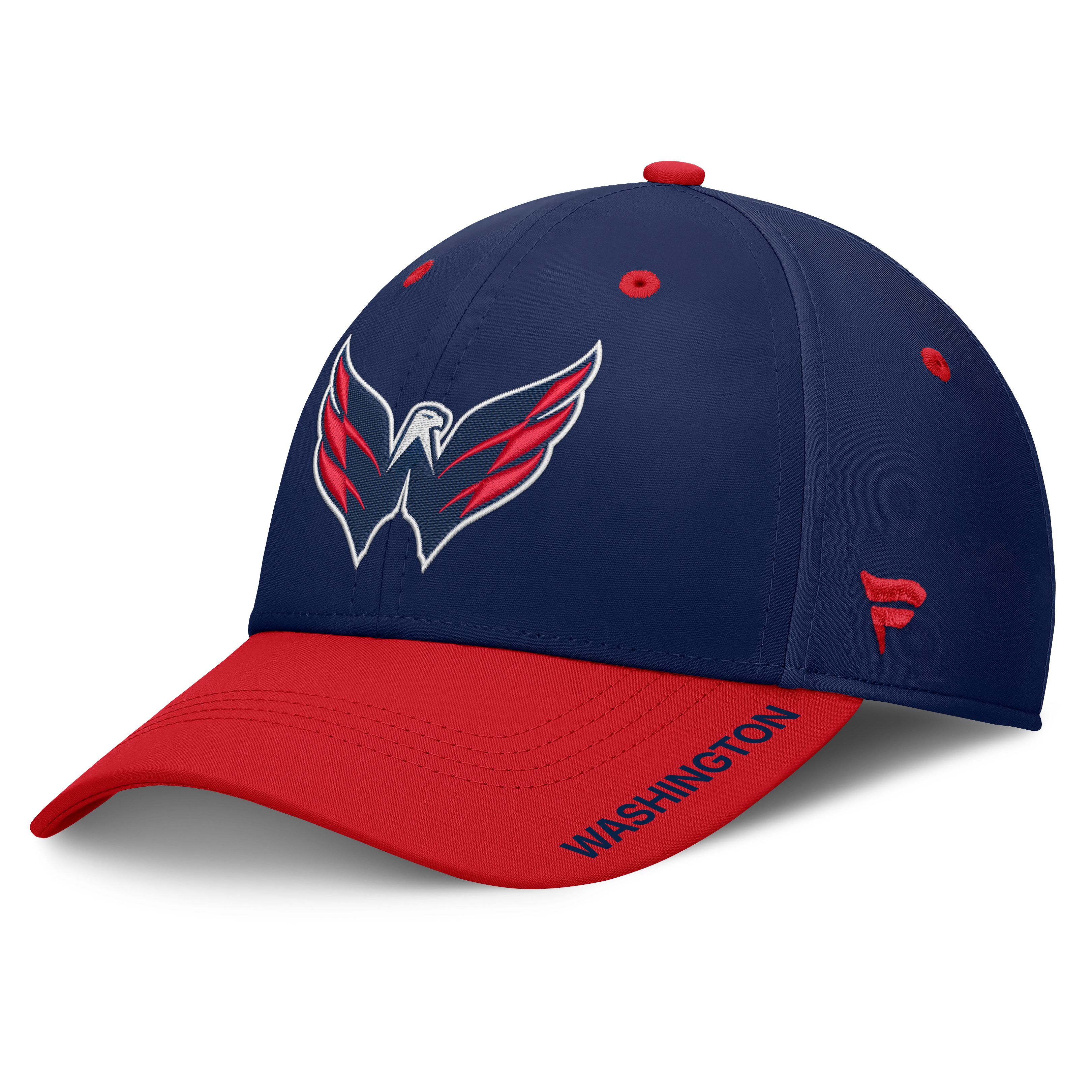 Casquette extensible authentique Pro Rink Fanatics bleu marine/rouge pour homme