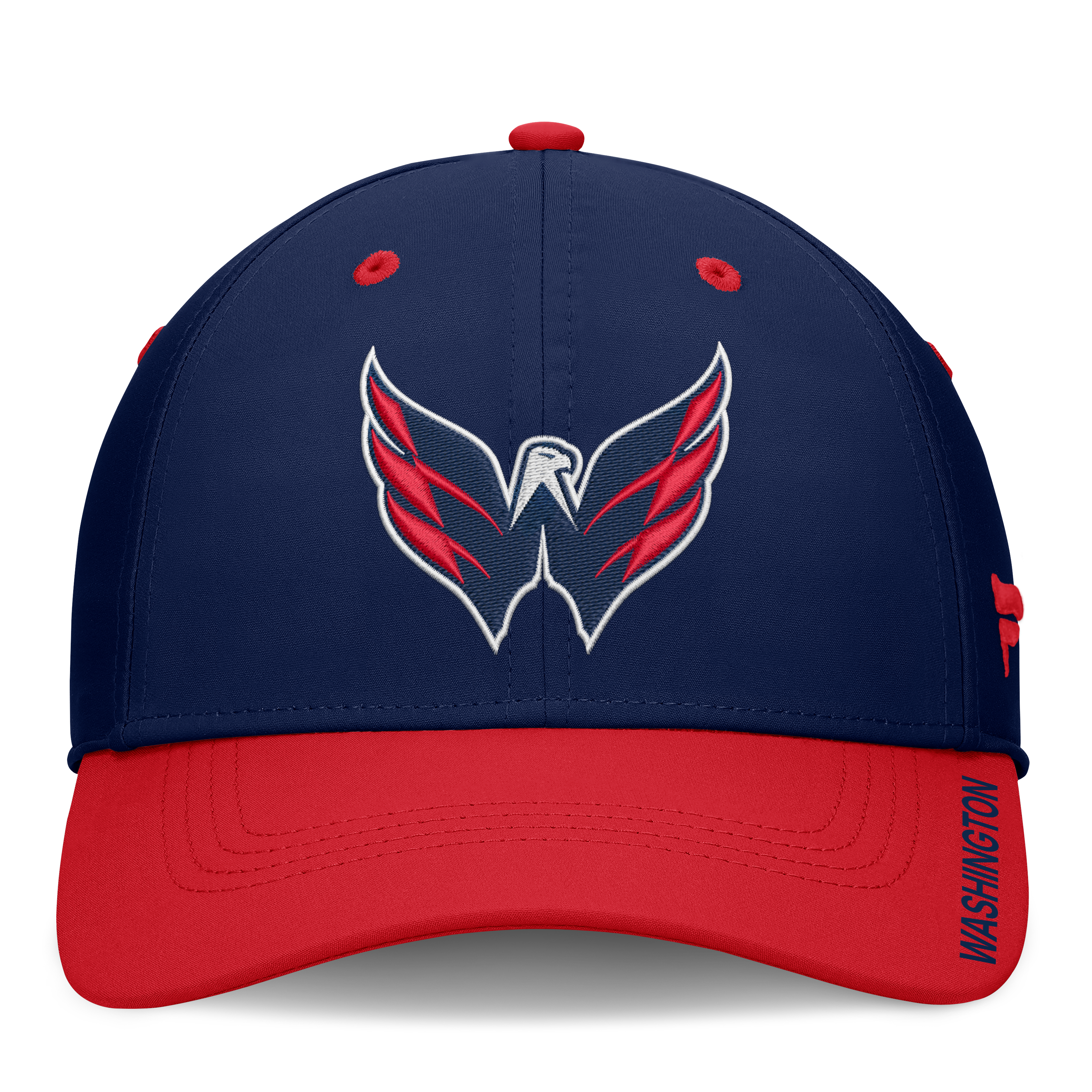 Casquette extensible authentique Pro Rink Fanatics bleu marine/rouge pour homme