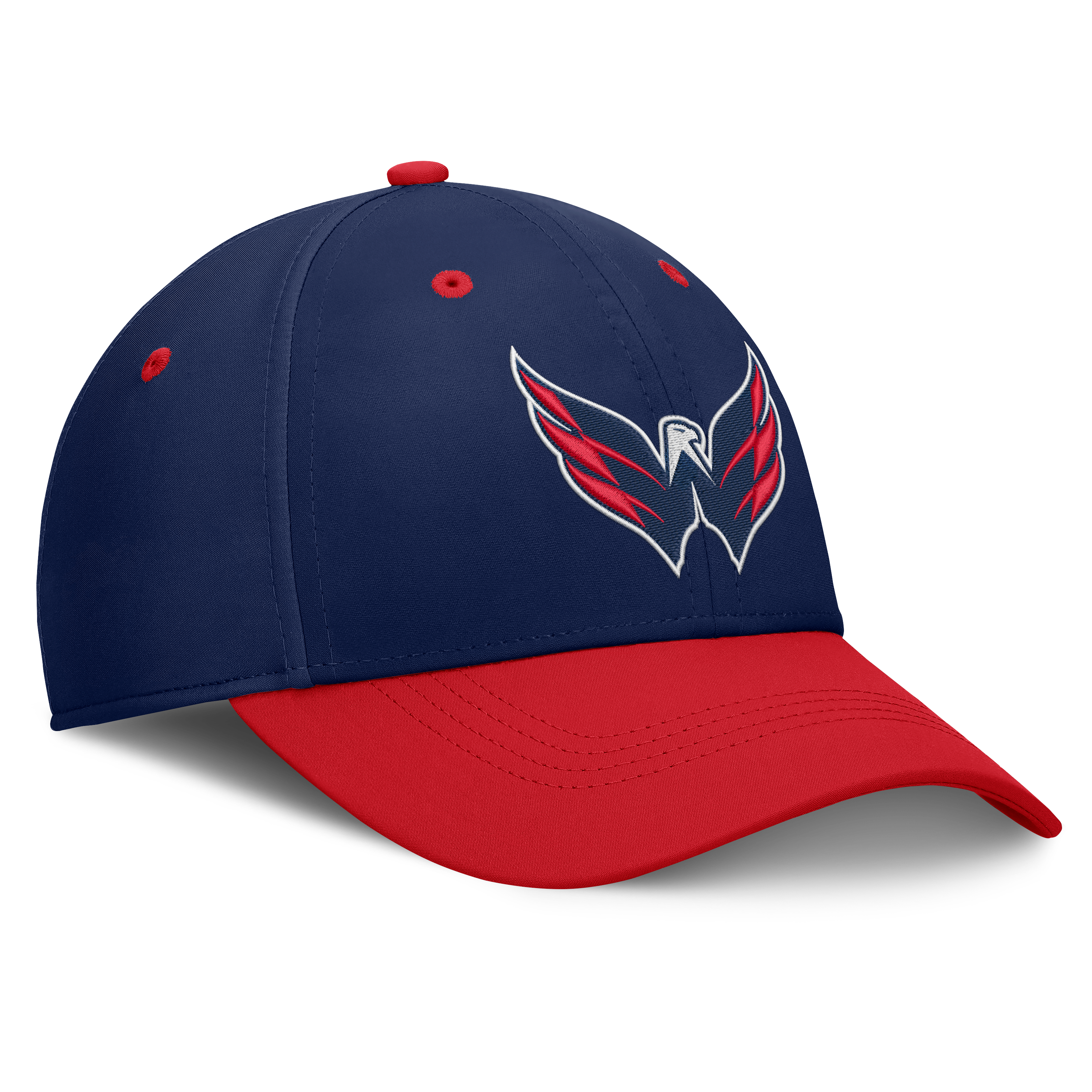 Casquette extensible authentique Pro Rink Fanatics bleu marine/rouge pour homme