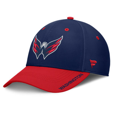 Casquette extensible authentique Washington Capitals Fanatics marine/rouge