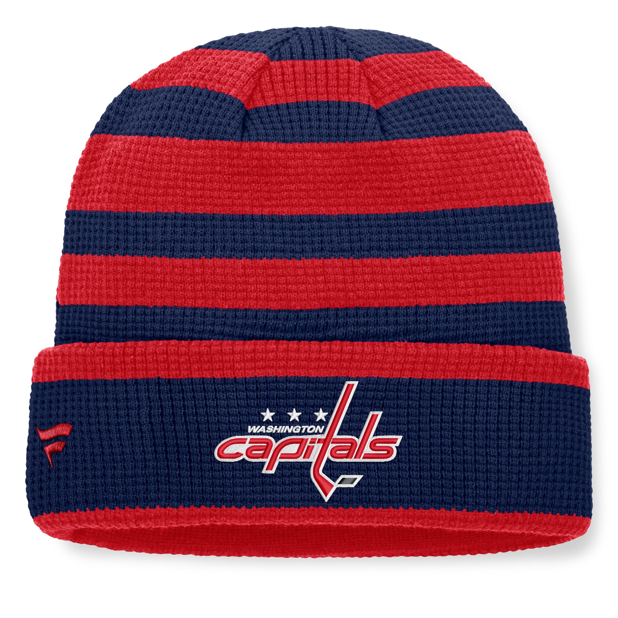 Men's Fanatics Navy/Red Washington Capitals Fundamental Steady Cuffed Knit Hat