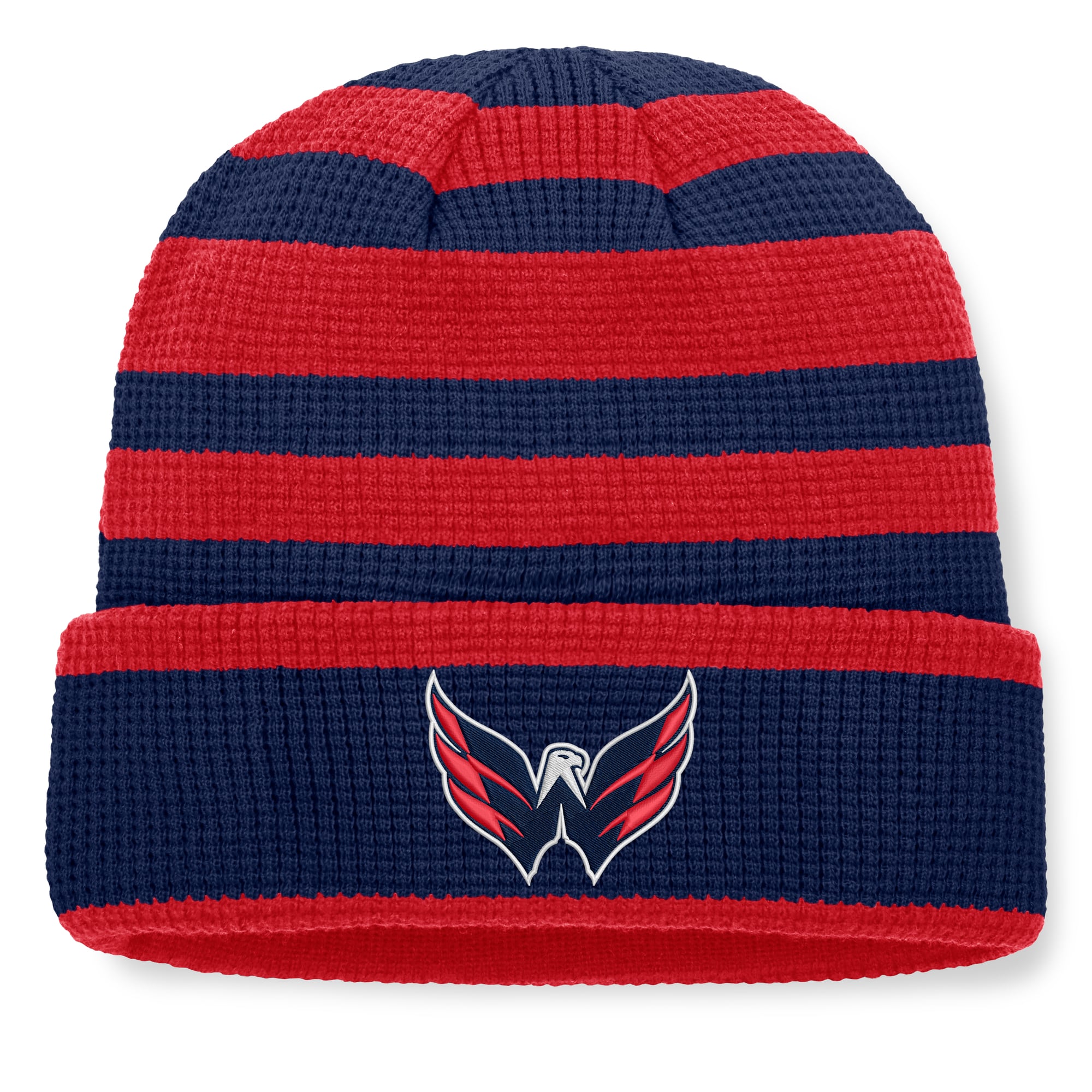 Men's Fanatics Navy/Red Washington Capitals Fundamental Steady Cuffed Knit Hat