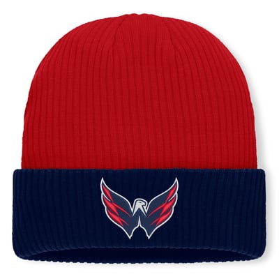 Bonnet à revers Fanatics rouge authentique Washington Capitals pour homme
