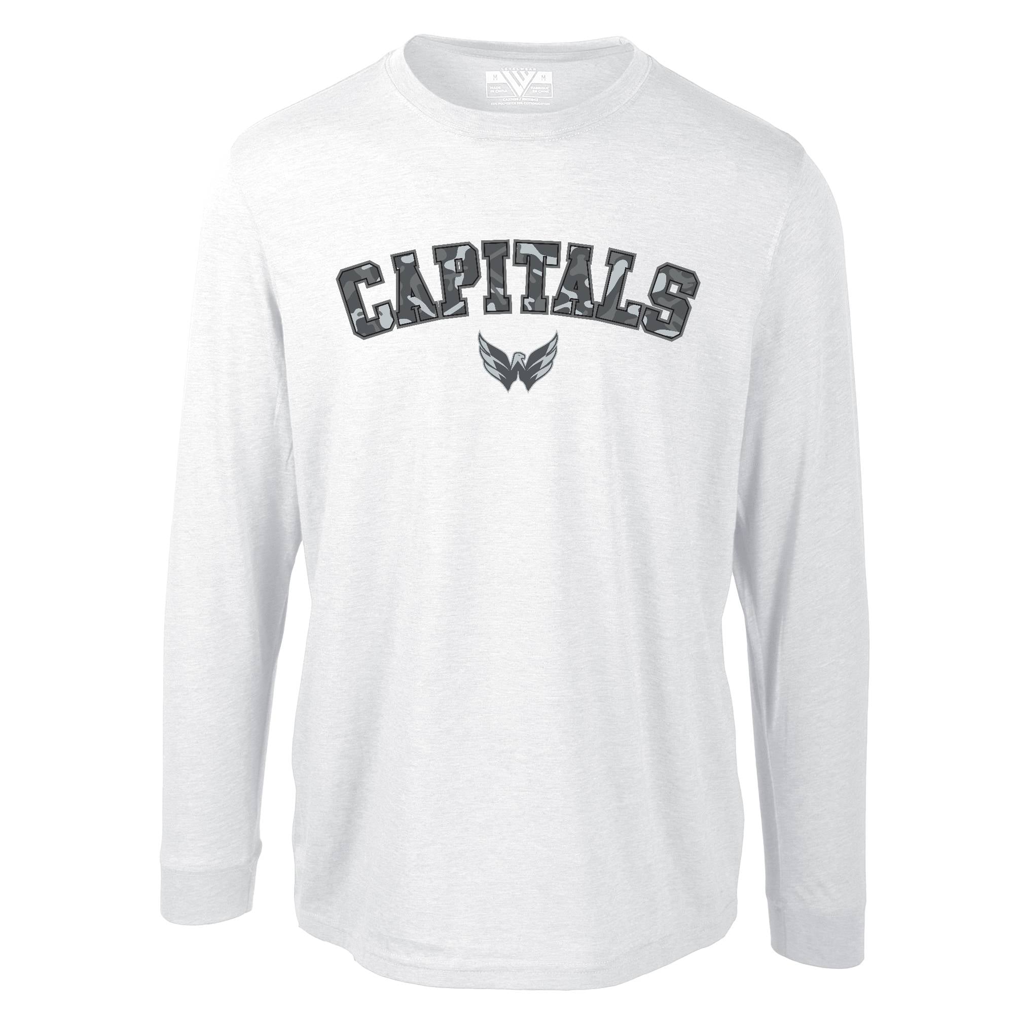 Men's Levelwear Alexander Ovechkin White Washington Capitals Oscar Long Sleeve T-Shirt