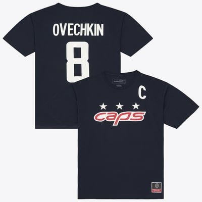 Alexander Ovechkin Washington Capitals Mitchell & Ness Classic Captain Name & Number T-Shirt - Navy