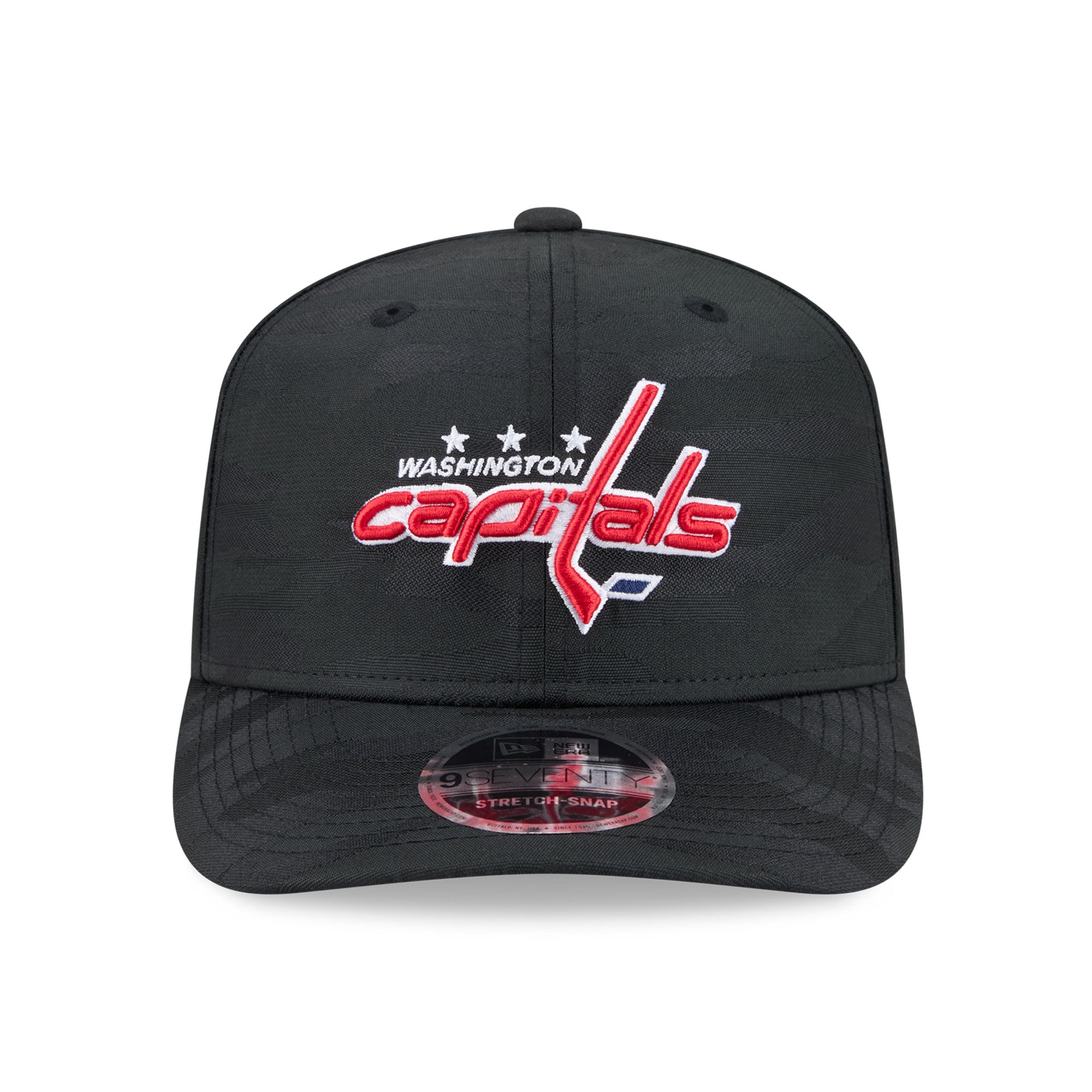 Casquette ajustable perforée New Era noire Washington Capitals Camo 9SEVENTY pour homme