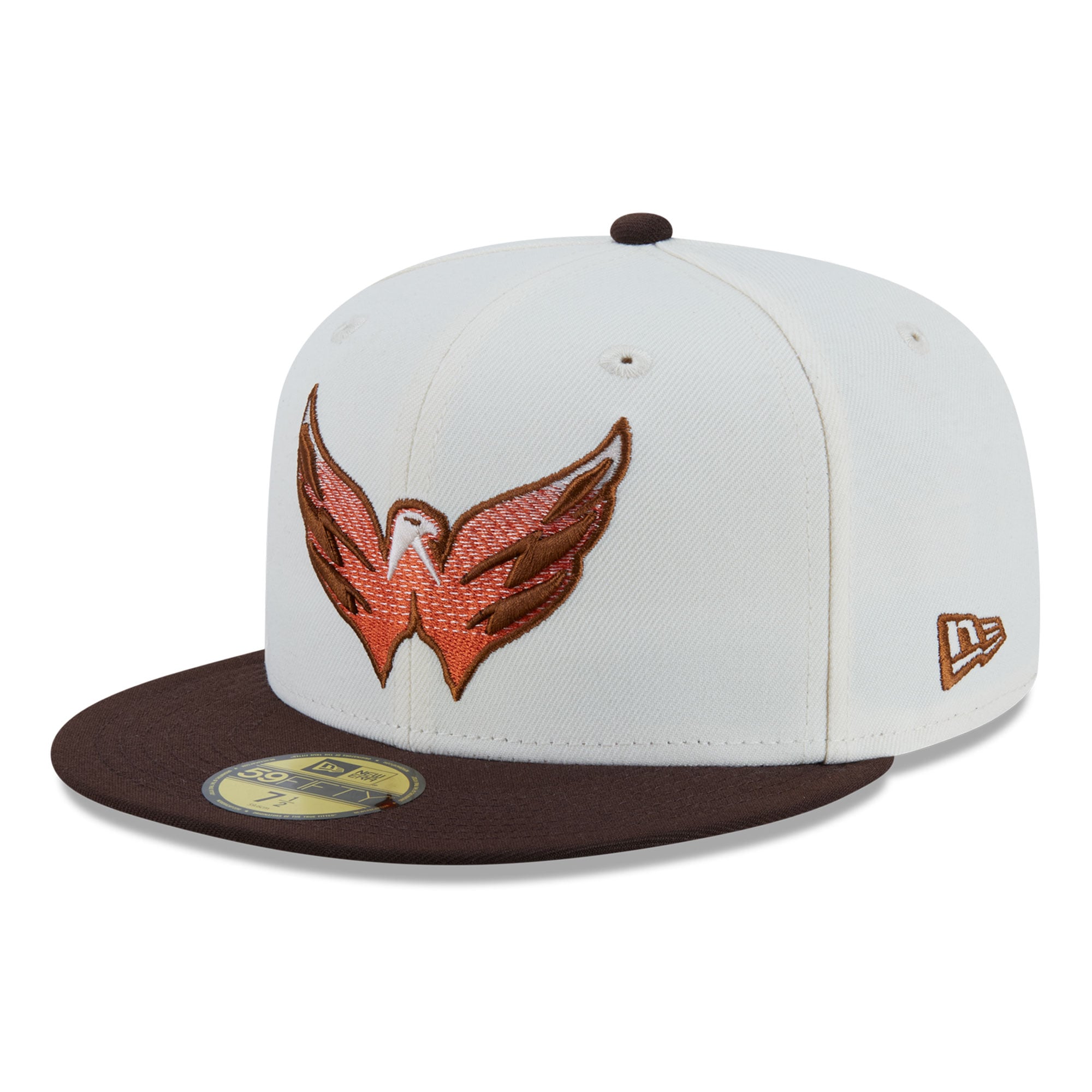 Casquette ajustée New Era 59FIFTY crème pour homme, Washington Capitals, motif citrouille épicée