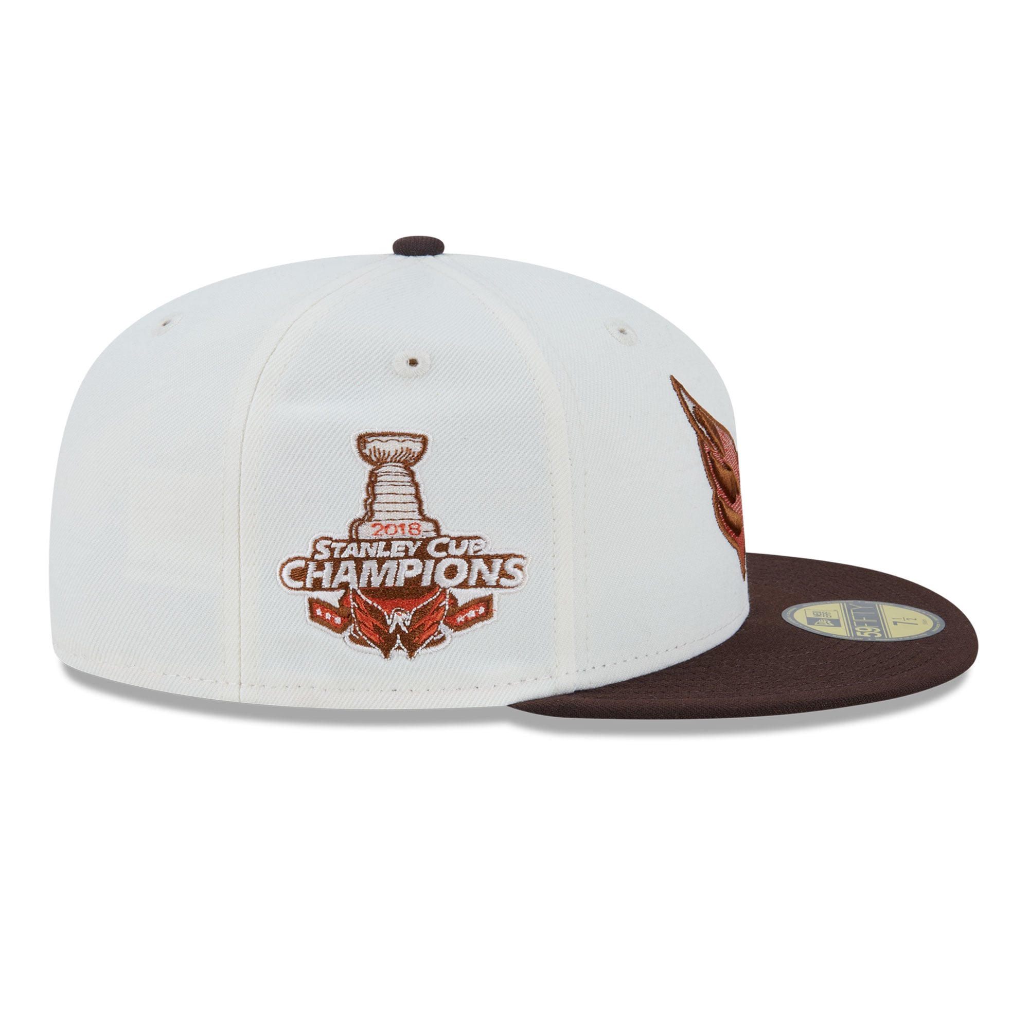 Casquette ajustée New Era 59FIFTY crème pour homme, Washington Capitals, motif citrouille épicée