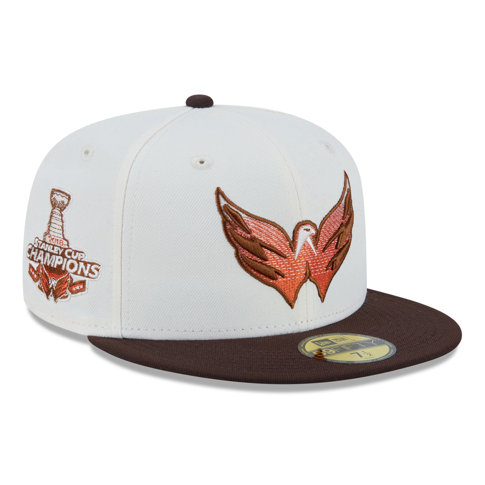 Casquette ajustée New Era 59FIFTY crème pour homme, Washington Capitals, motif citrouille épicée