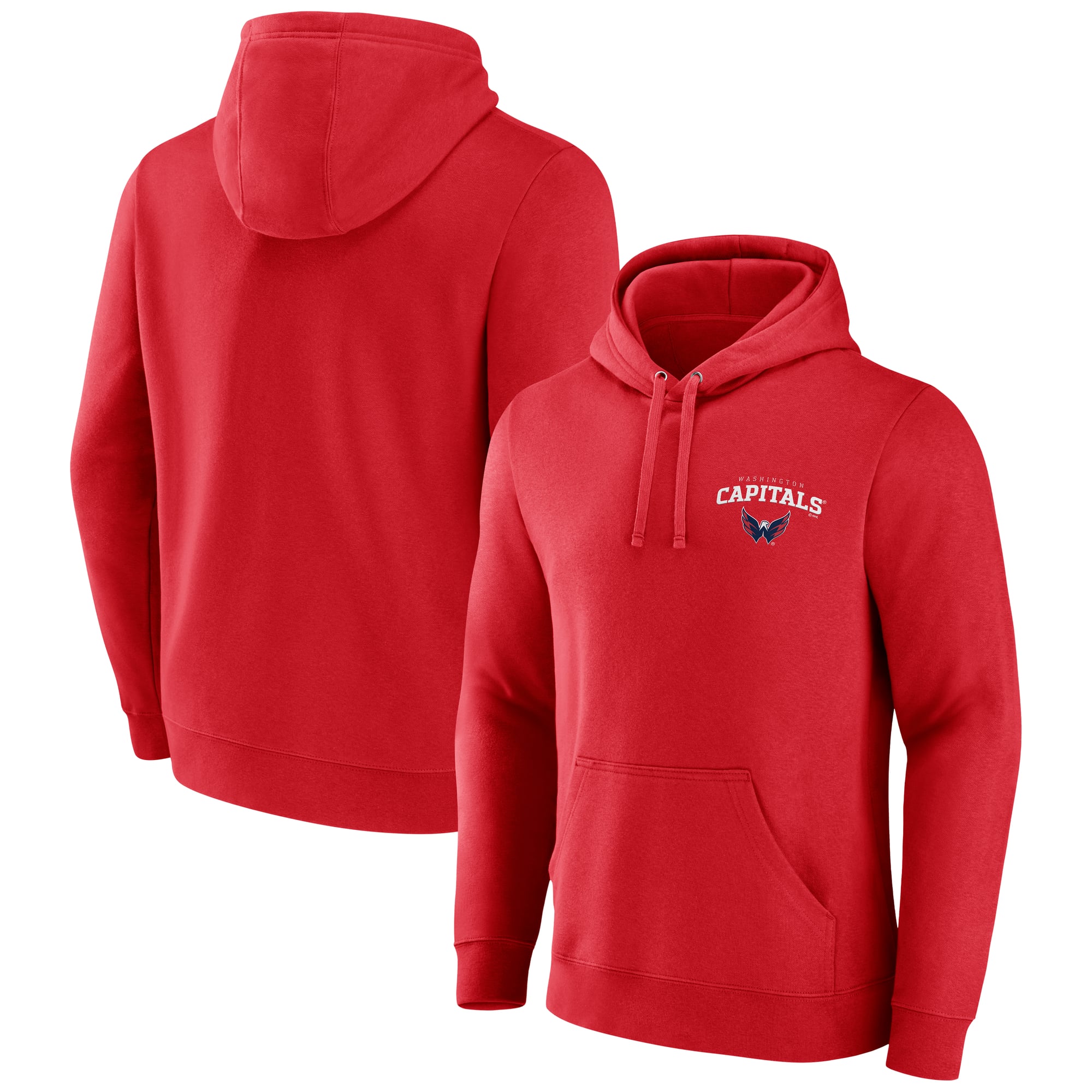 Men's Red Washington Capitals Team Lockup Hoodie