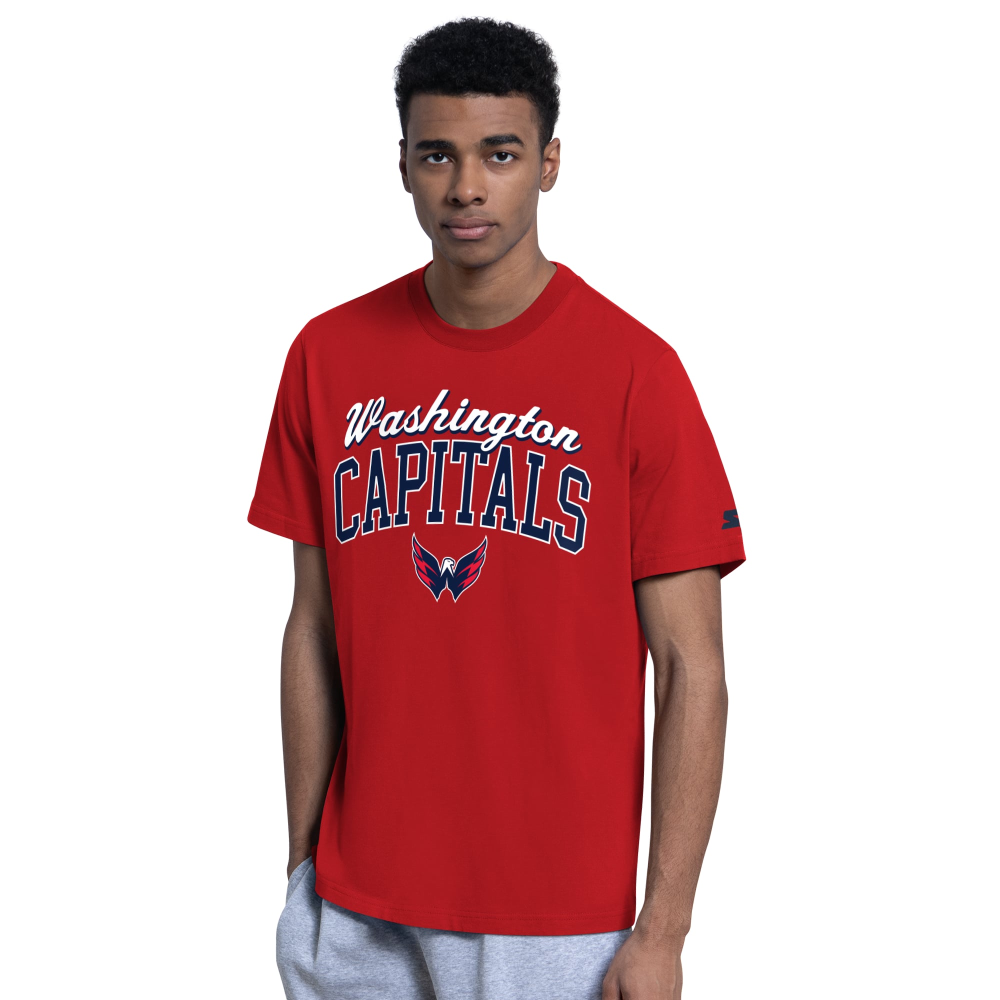 Ensemble sweat à capuche et t-shirt Starter rouge avec logo des Capitals de Washington pour homme