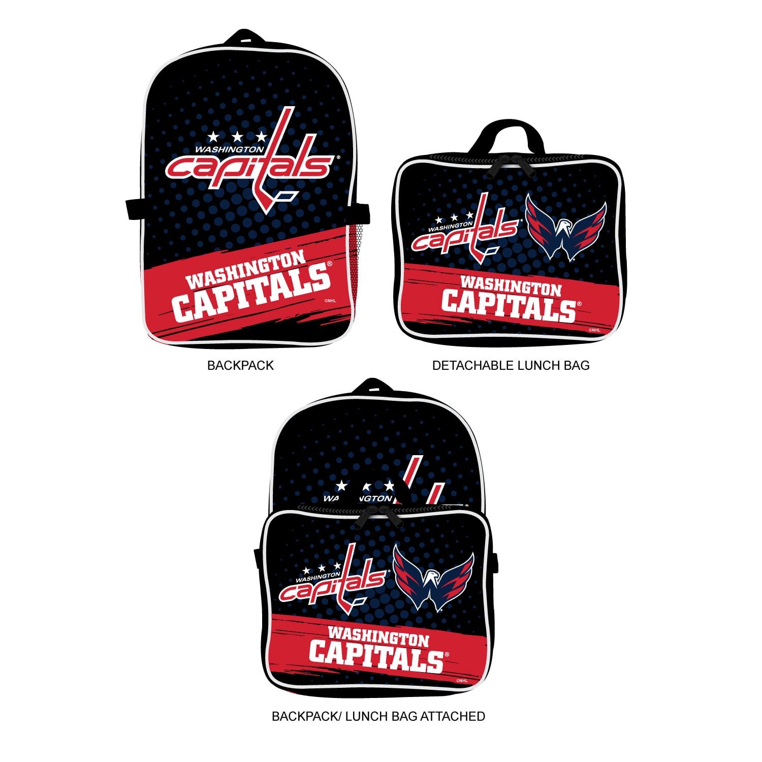 MOJO Washington Capitals Backpack & Lunch Box 2-Piece Set