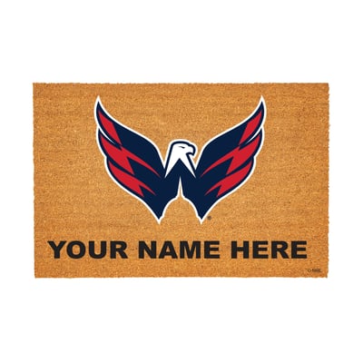Washington Capitals 24" x 36" Team Logo Personalized Coir Door Mat