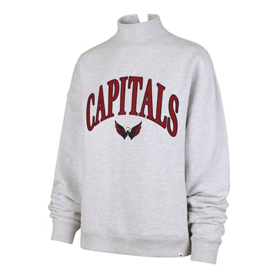 Women's Washington Capitals '47 Gray Vantage Mock Neck Fleece Sweatshirt
