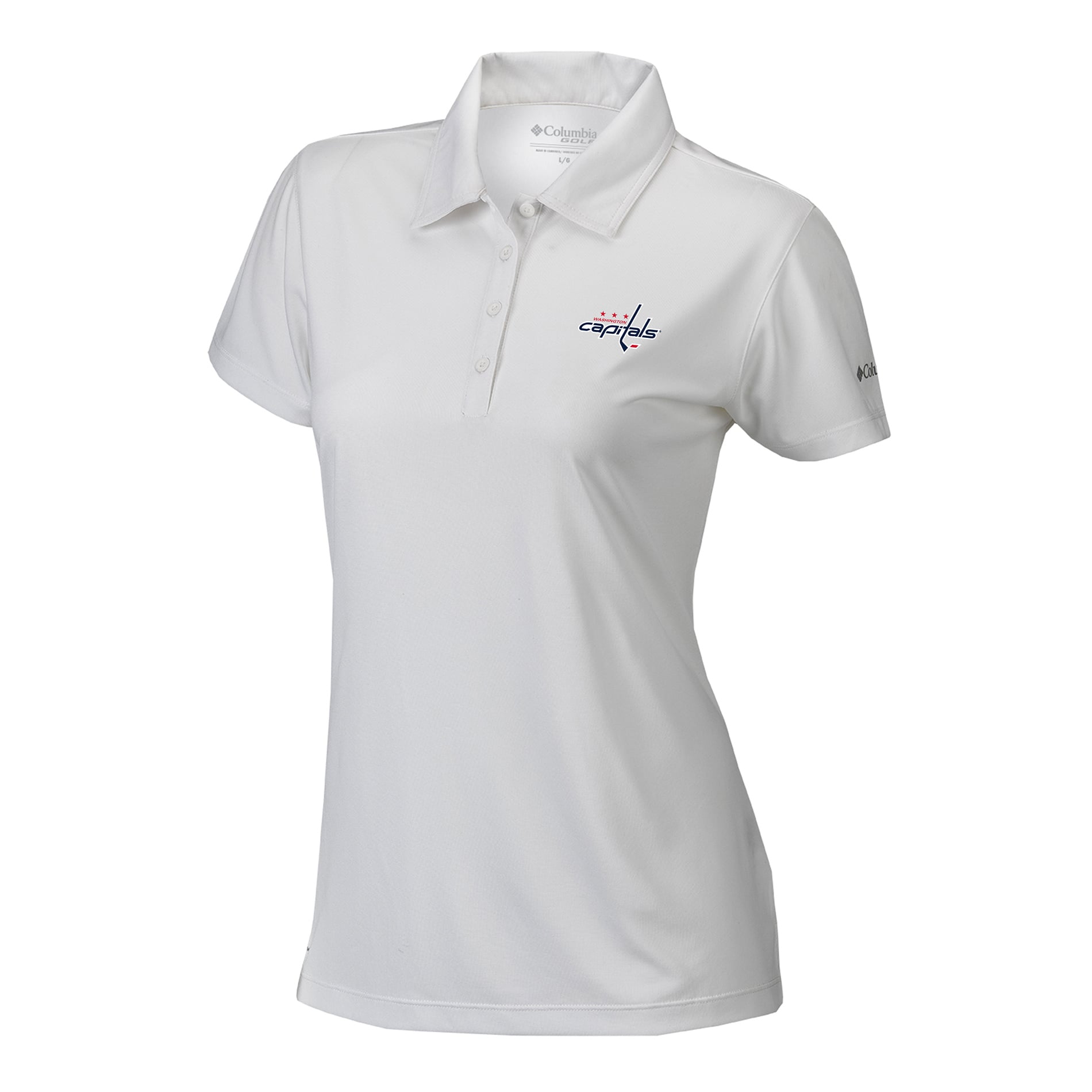 Polo Columbia blanc pour femmes Washington Capitals Omni-Wick Birdie
