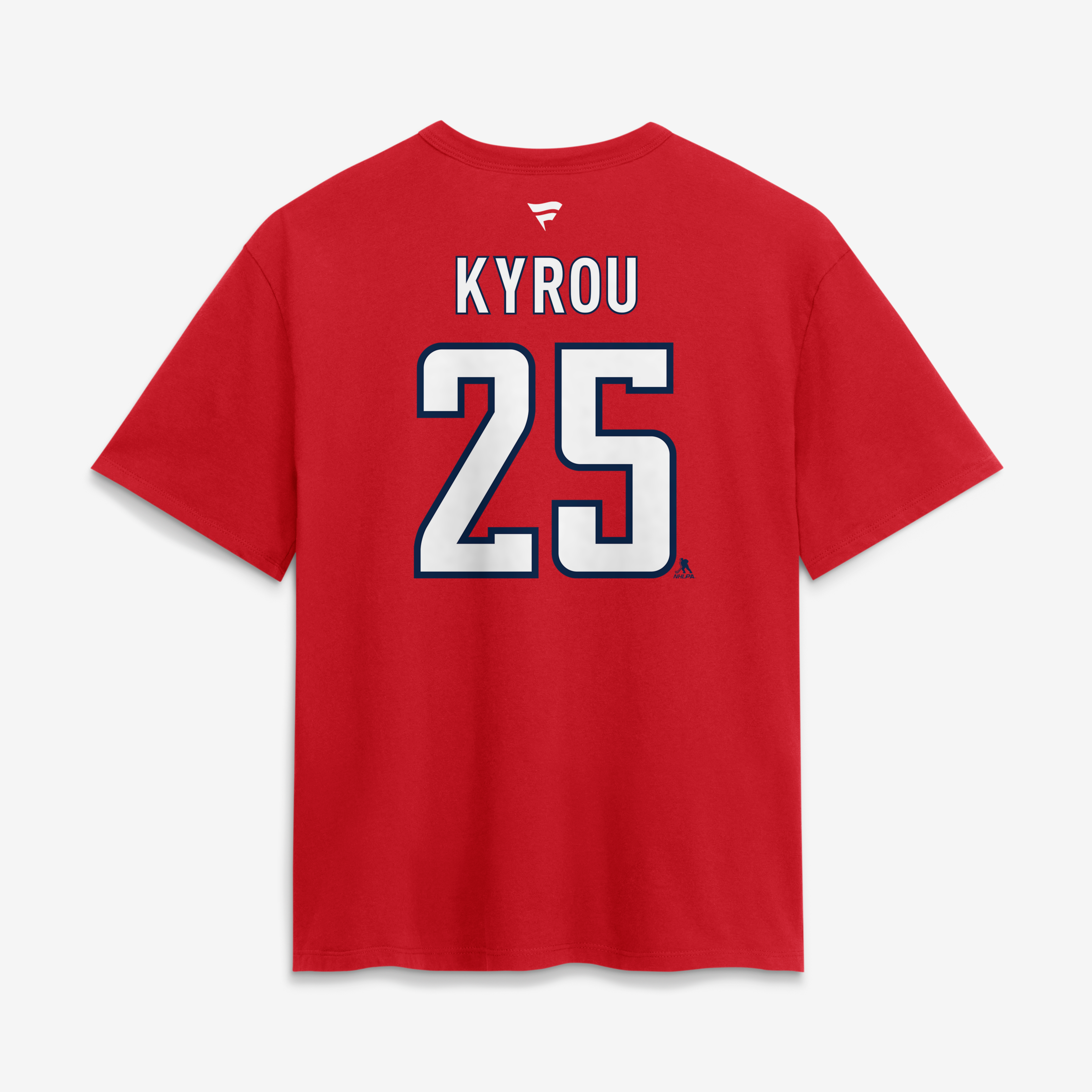 Women's Fanatics Jordan Kyrou Red Washington Capitals Authentic Stack Name & Number T-Shirt