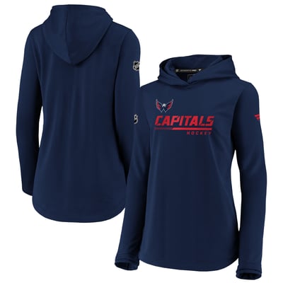 Washington Capitals Fanatics Women's Authentic Pro Pullover Hoodie - Navy