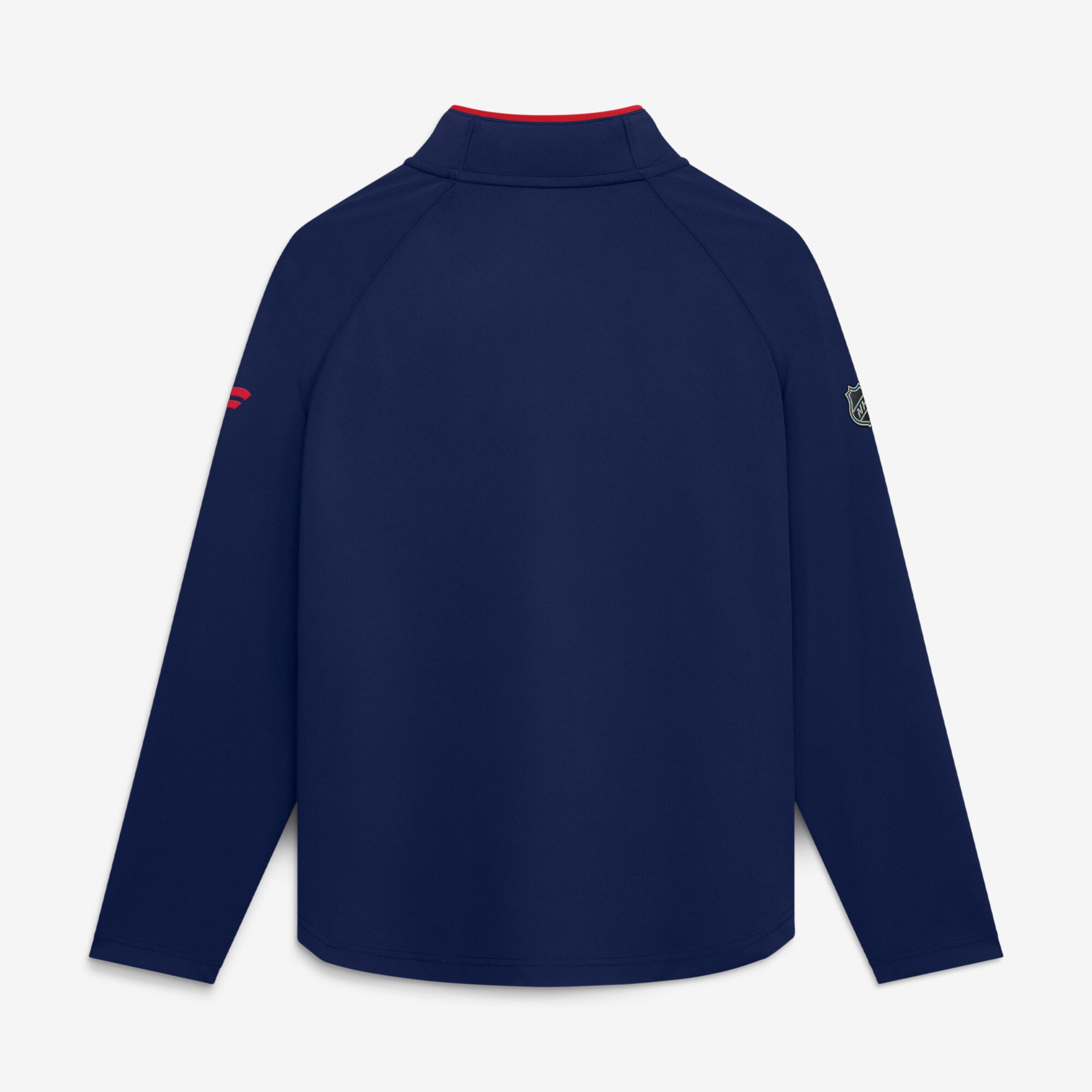 Women's Fanatics Navy Washington Capitals Authentic Pro Rink Raglan Lightweight Quarter-Zip Pullover