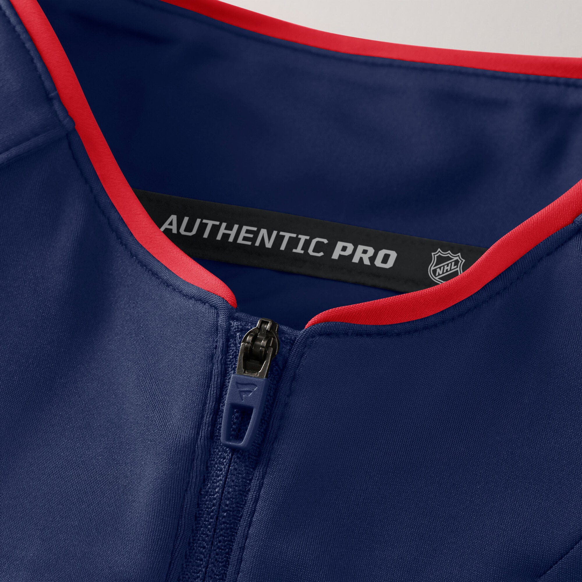 Women's Fanatics Navy Washington Capitals Authentic Pro Rink Raglan Lightweight Quarter-Zip Pullover