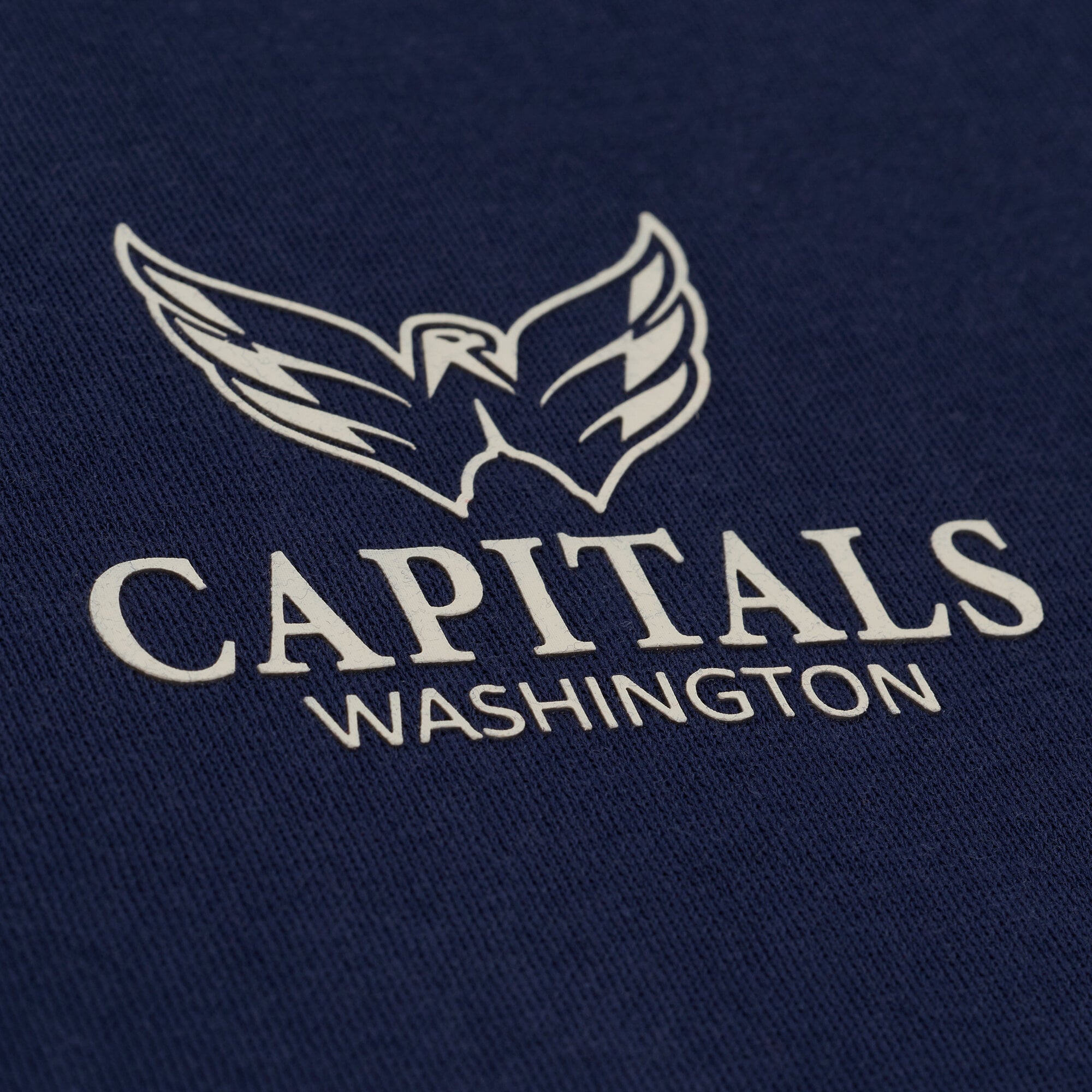 Sweat-shirt Mitchell & Ness Core Essentials bleu marine pour femme, Washington Capitals